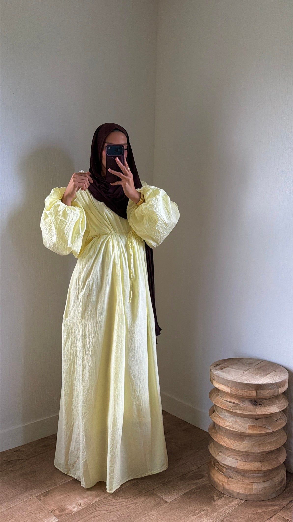 Robe popeline entièrement doublée