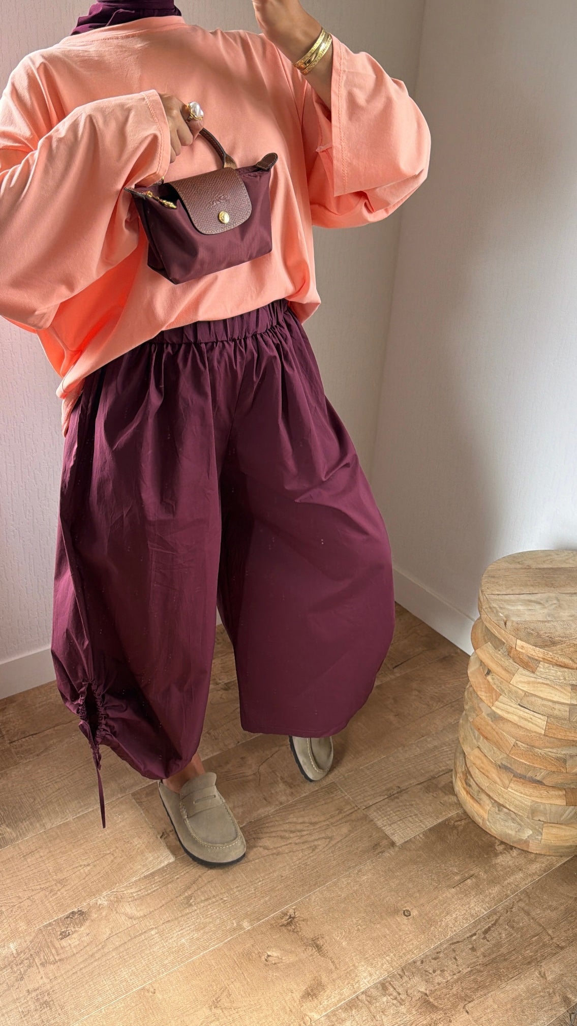 Pantalon à plis
