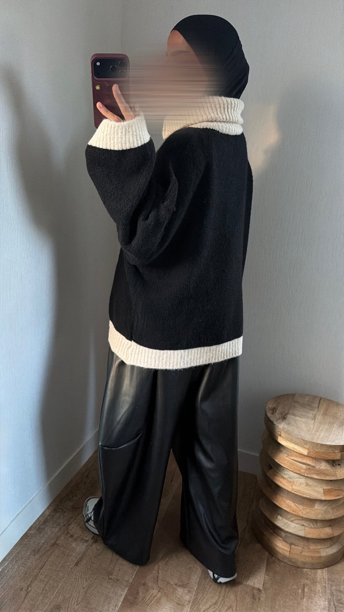 Pantalon ballon simili cuir