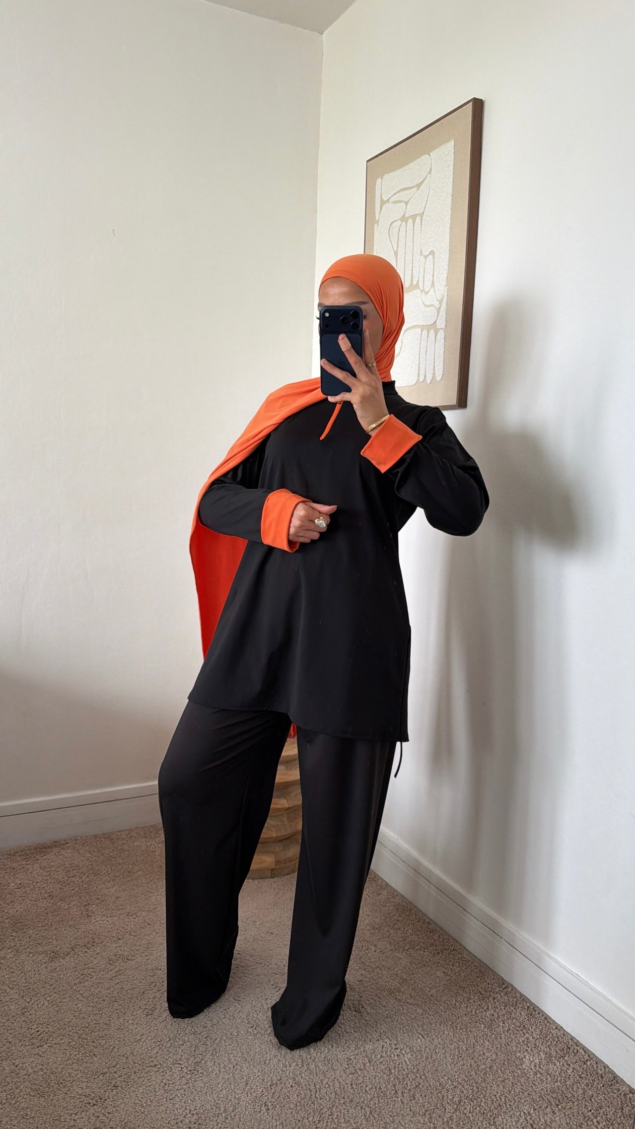 Burkini 3 pièces manche couleur