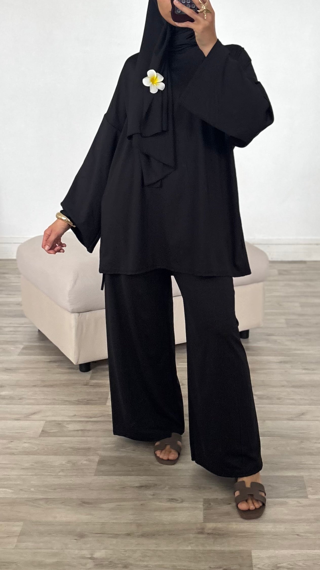 Burkini noir (s’attache au pantalon  )