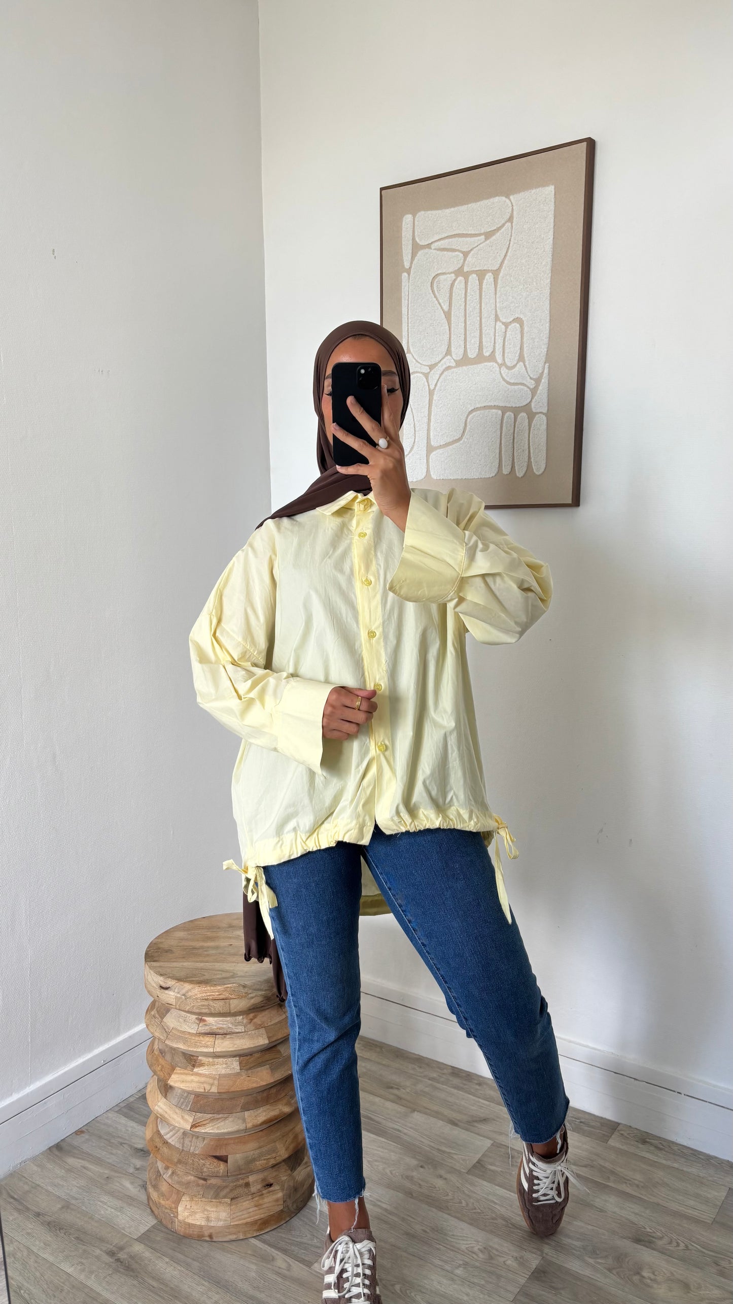 Chemise oversize avec dos plus long
