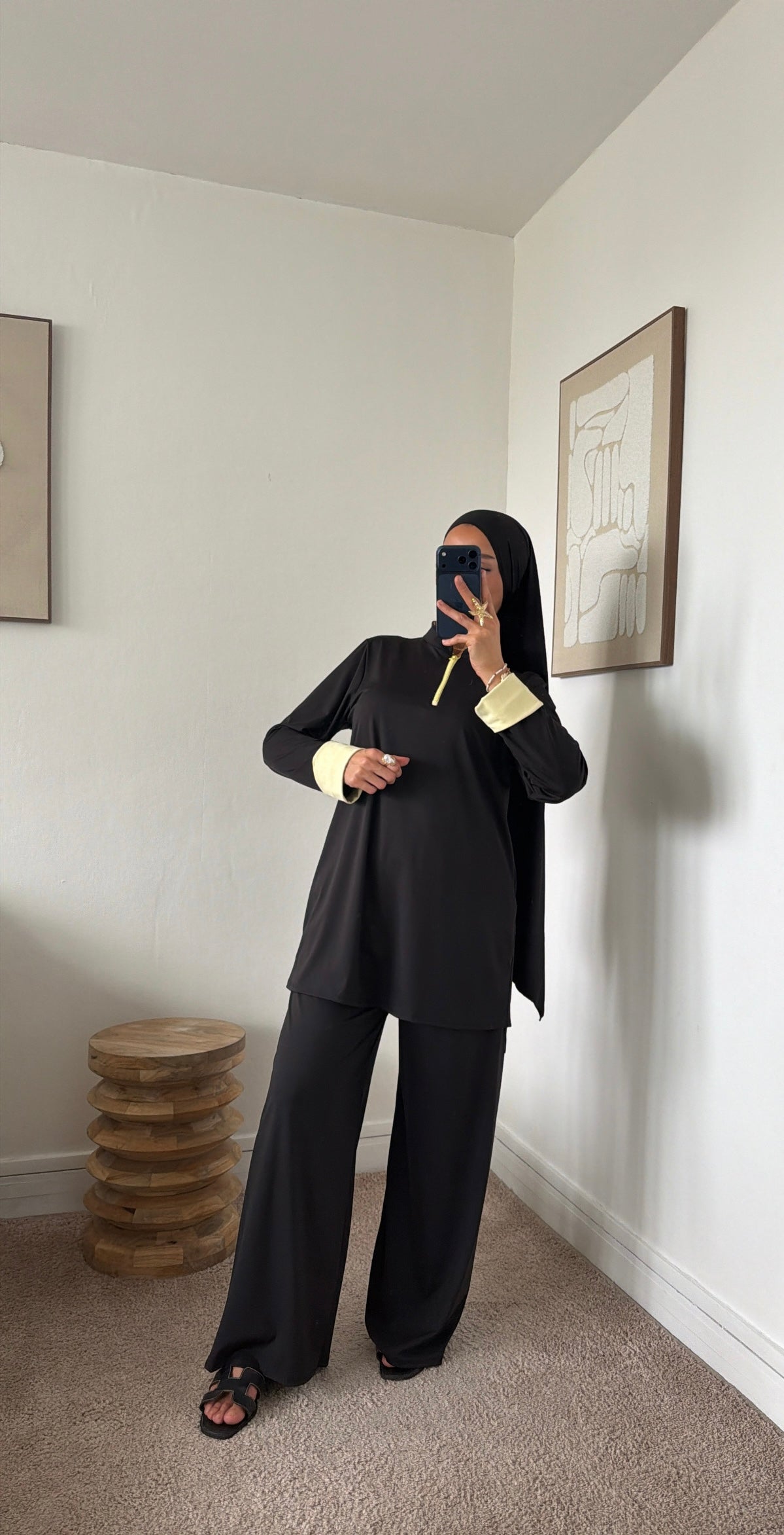 Burkini 3 pièces manche couleur