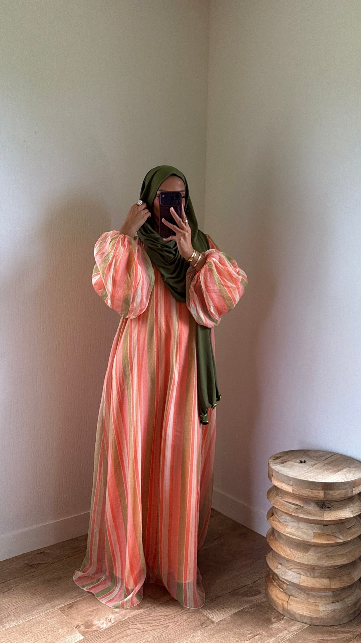 Robe doublée tricolore