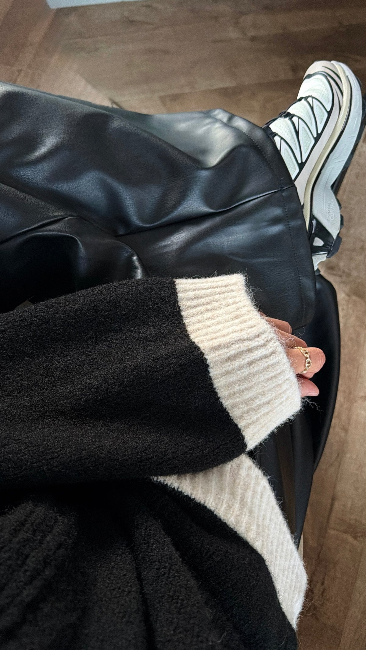 Gilet bi couleurs grand col