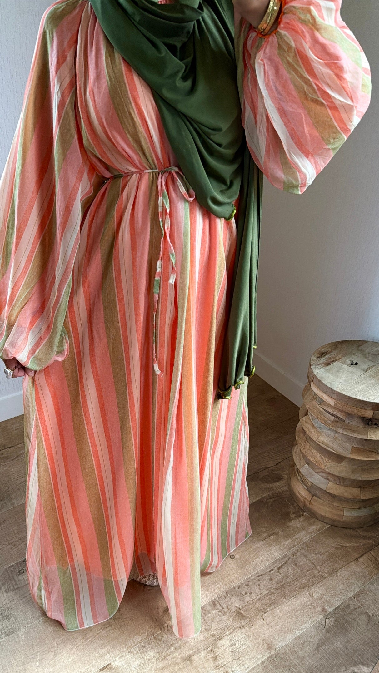 Robe doublée tricolore