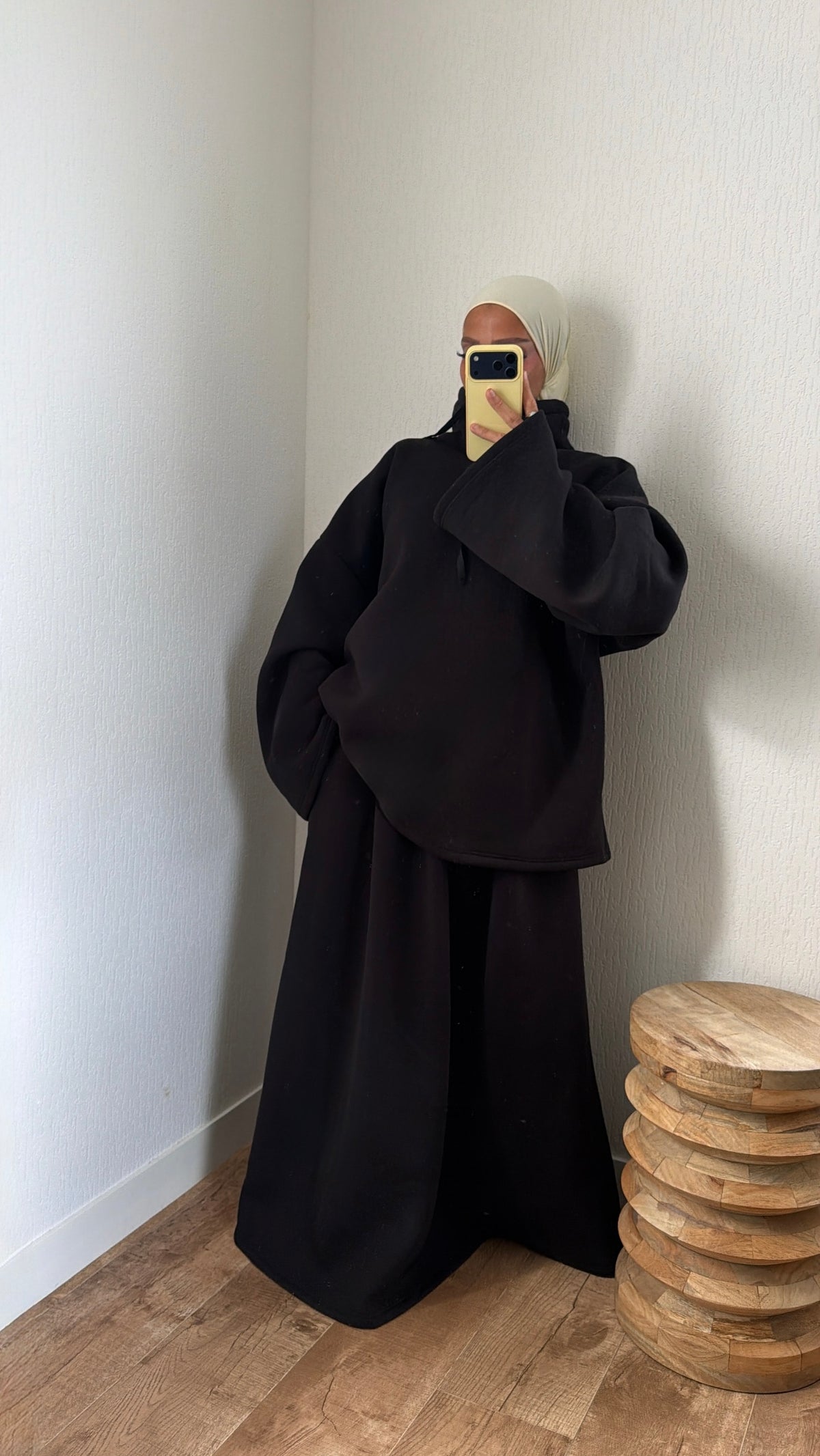 Ensemble jupe molletonné à poches