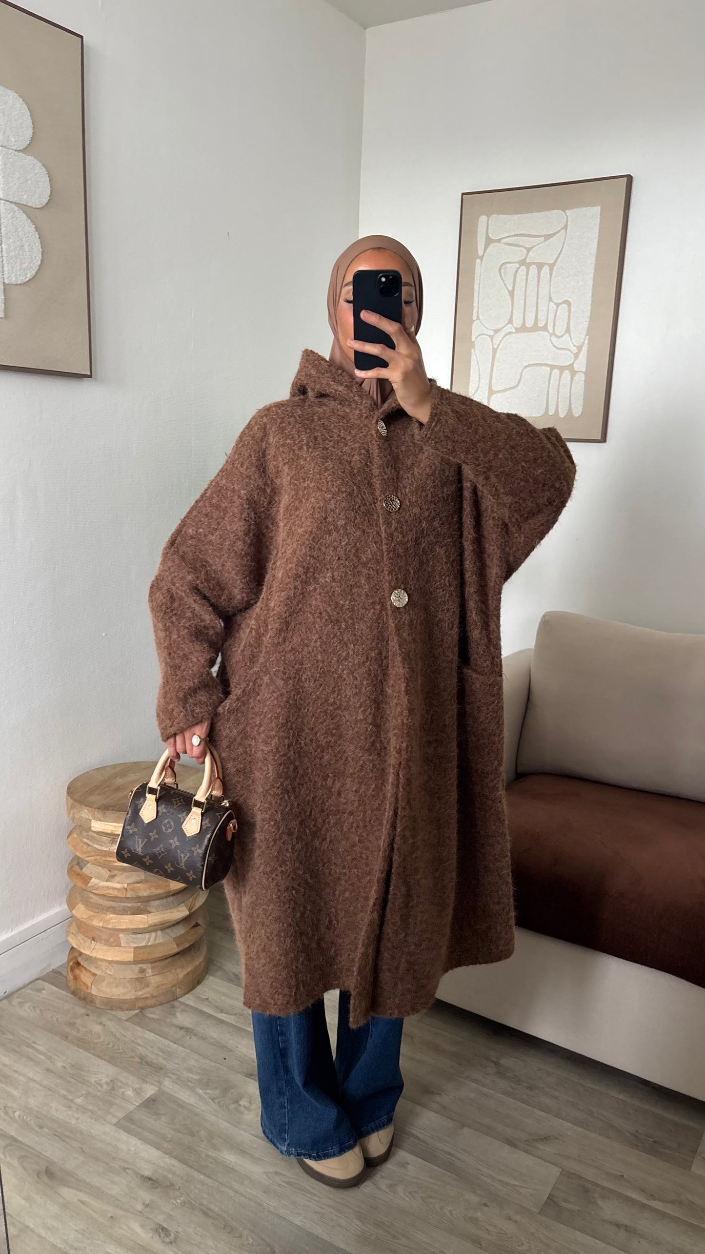 Manteau gilet à capuche