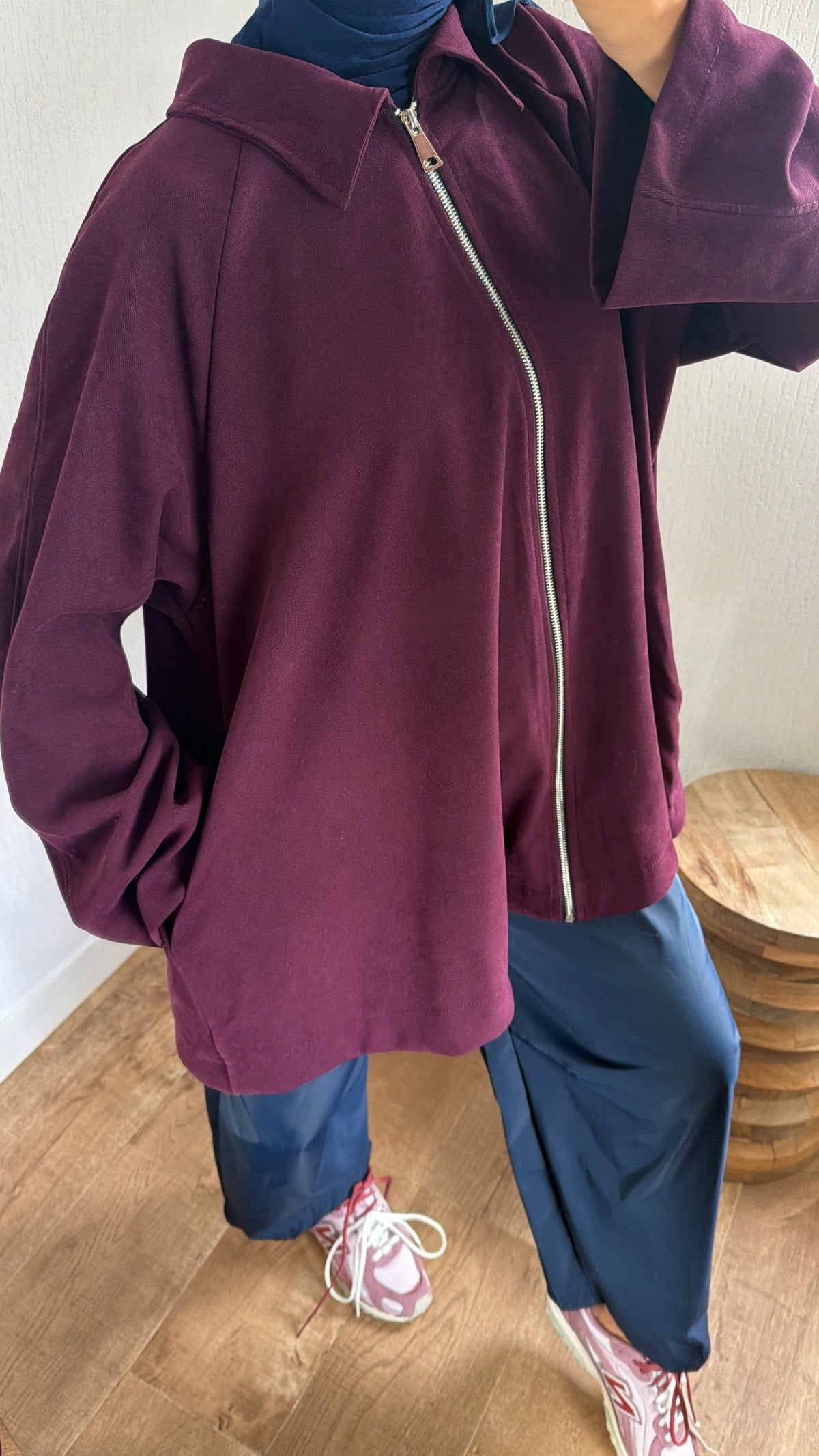 Veste à zip évasé