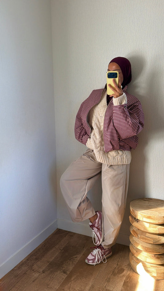 Bomber à carreaux