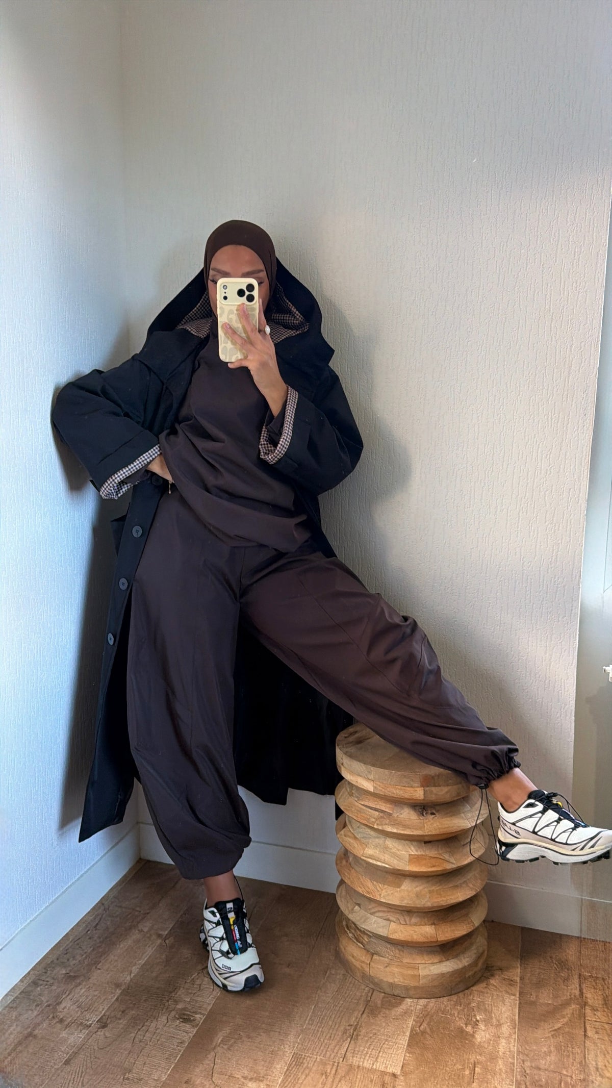 Manteau effet imper manches retroussables
