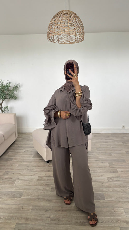 Ensemble manches froufrou
