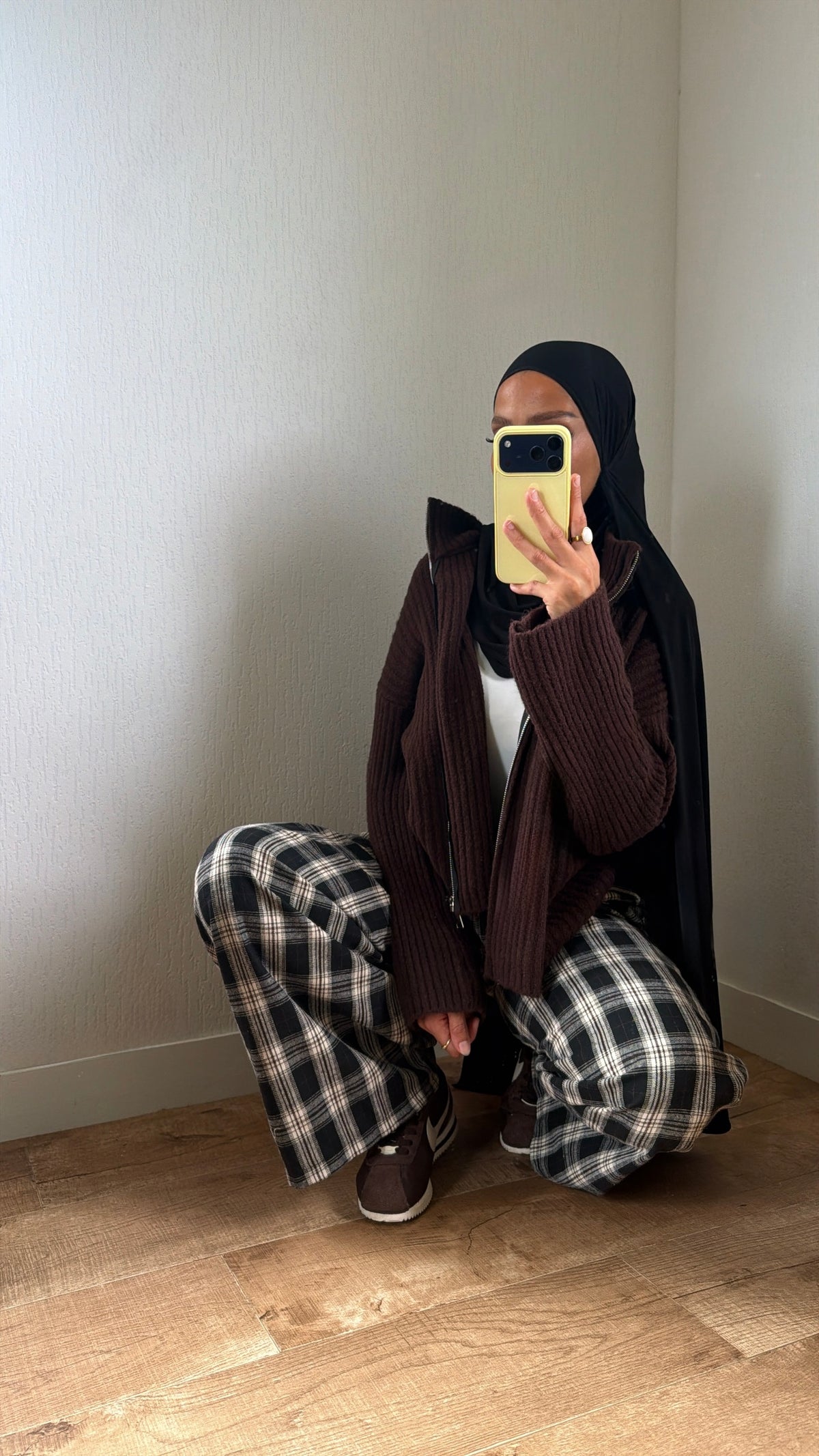 Pantalon à carreaux à poches