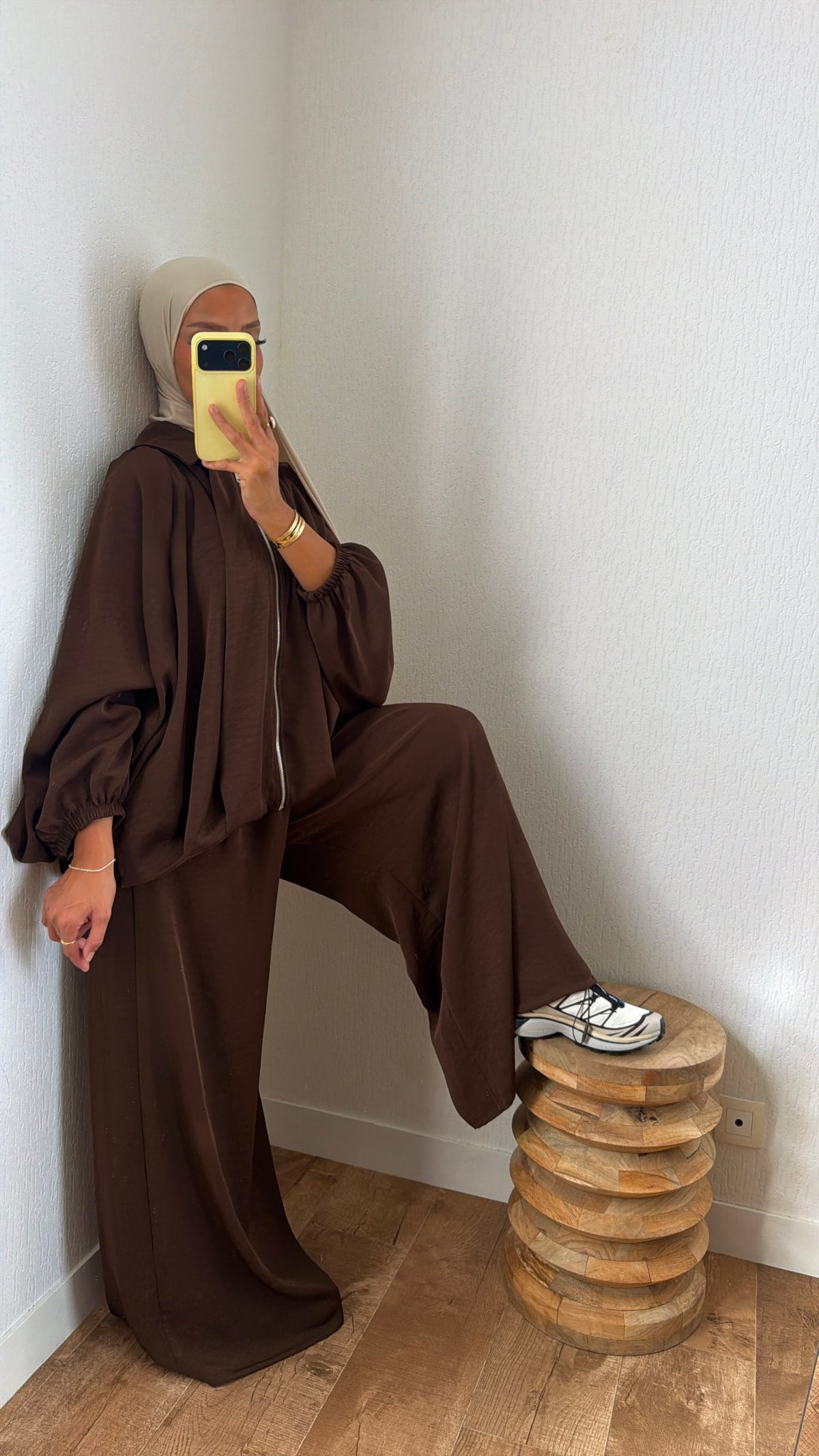 Ensemble fluide à zip dos plus long