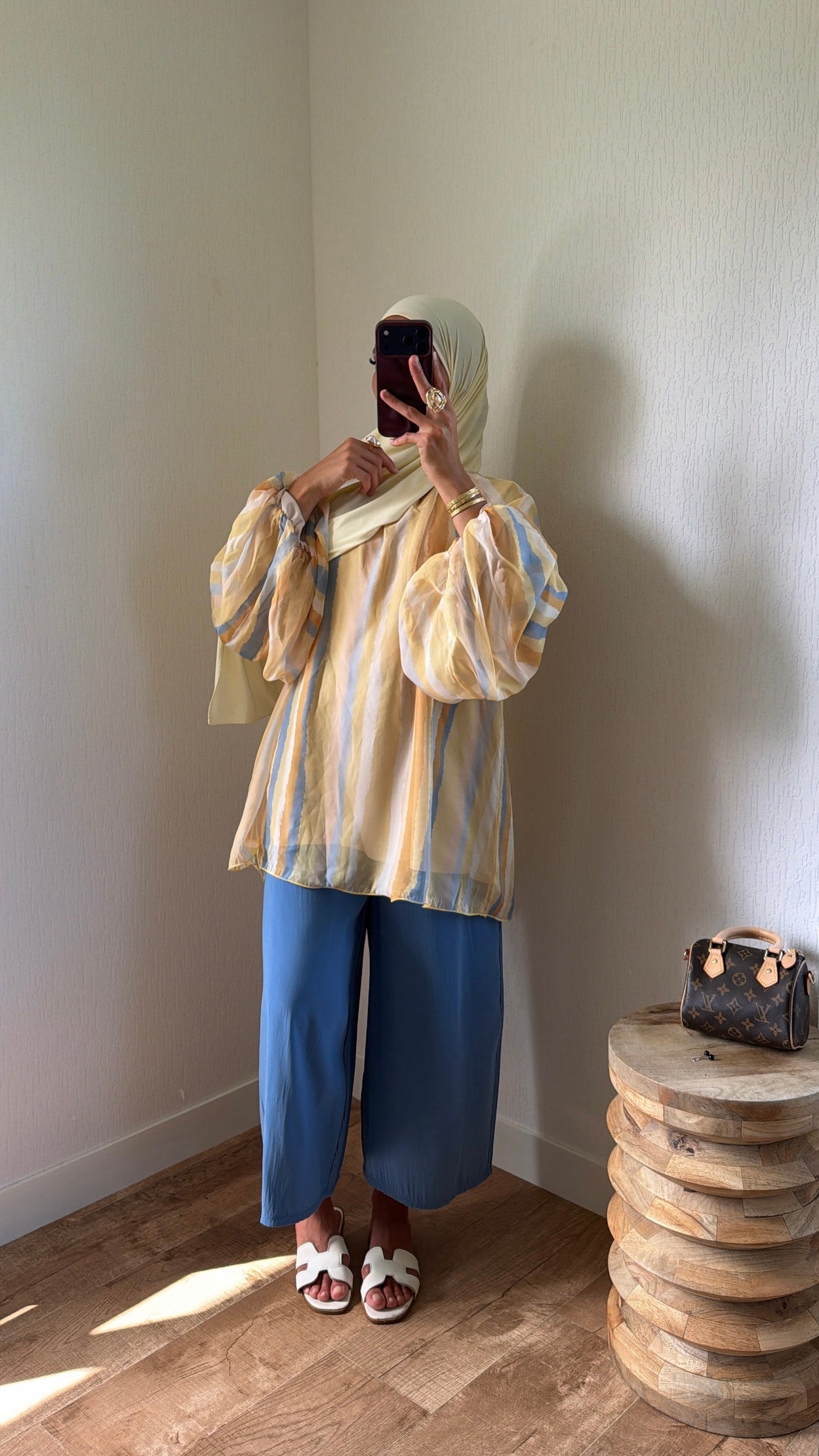 Pantalon fluide fermeture [élastique au dos]