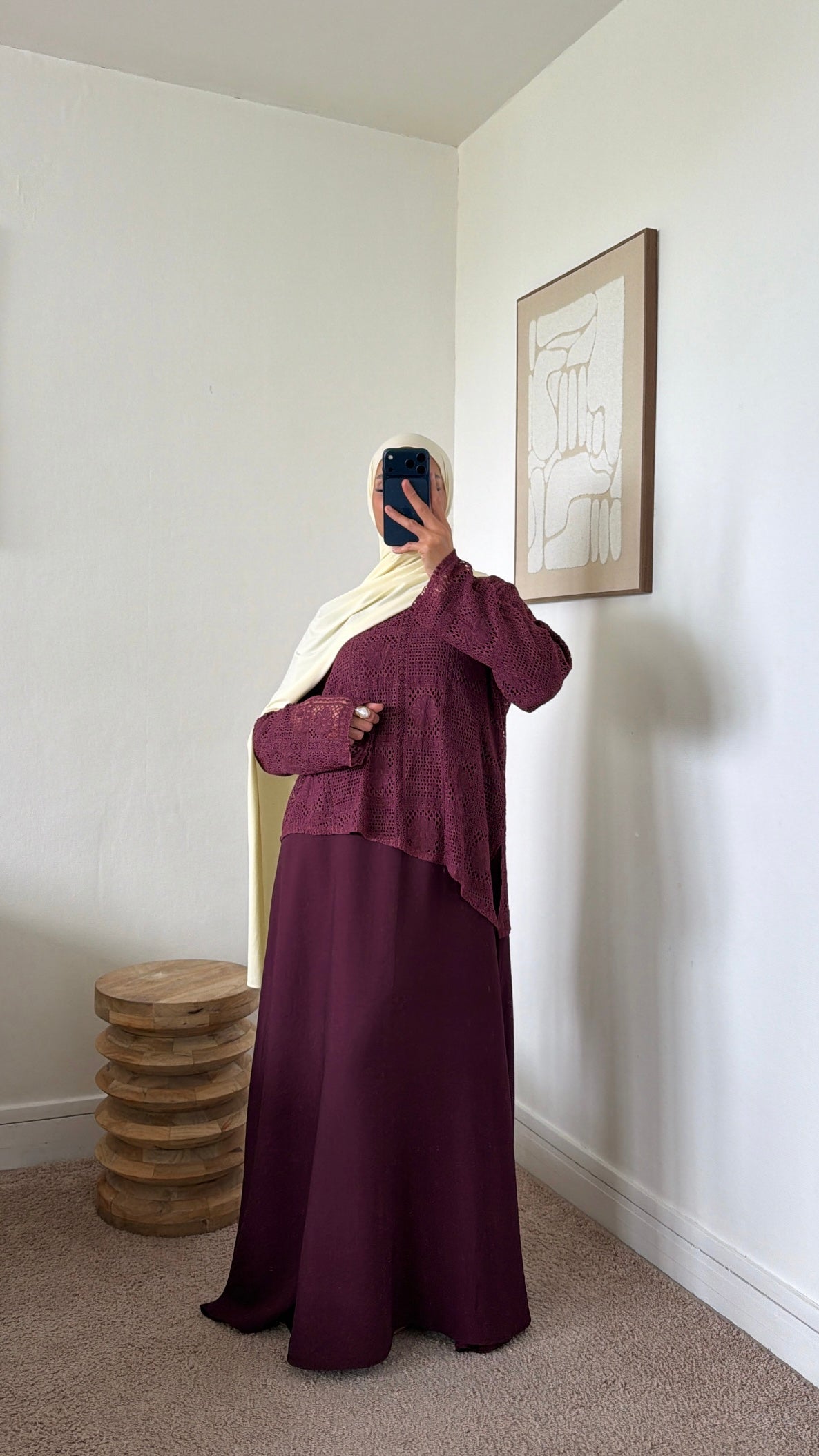 Robe effet lin + haut en crochet