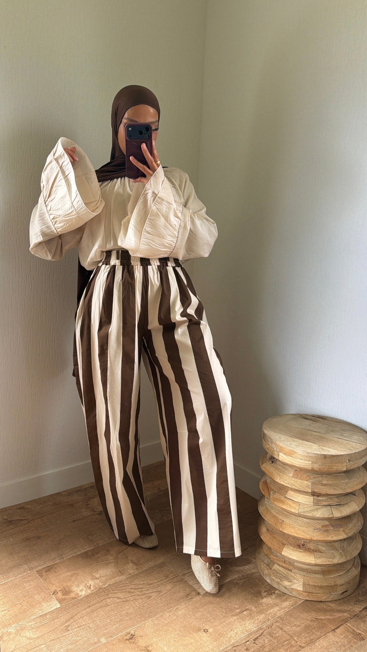 Pantalon rayée à poches