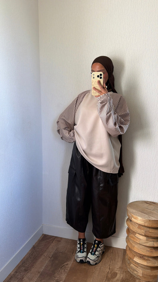 Pull oversize manches structuré