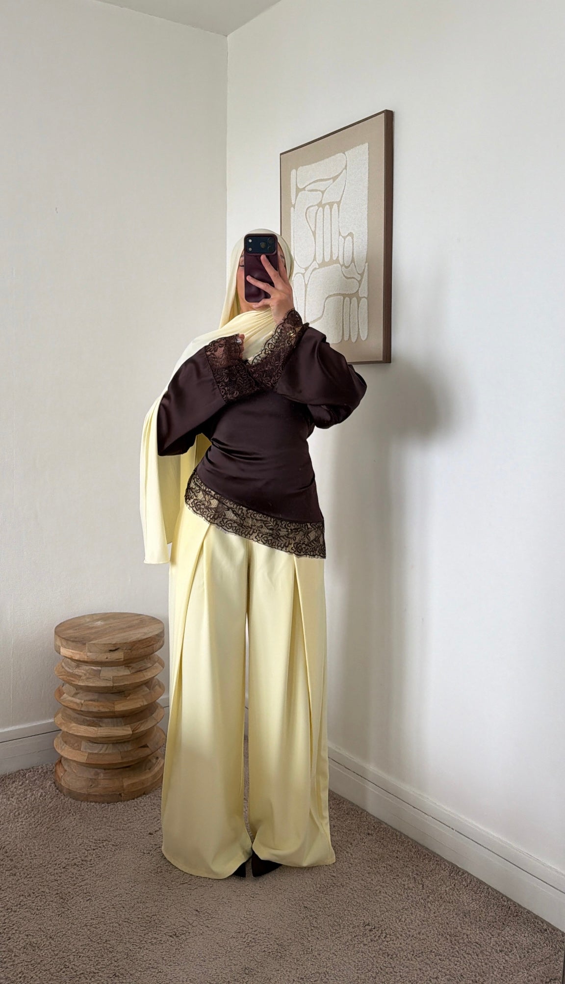 Haut ajustable satinée