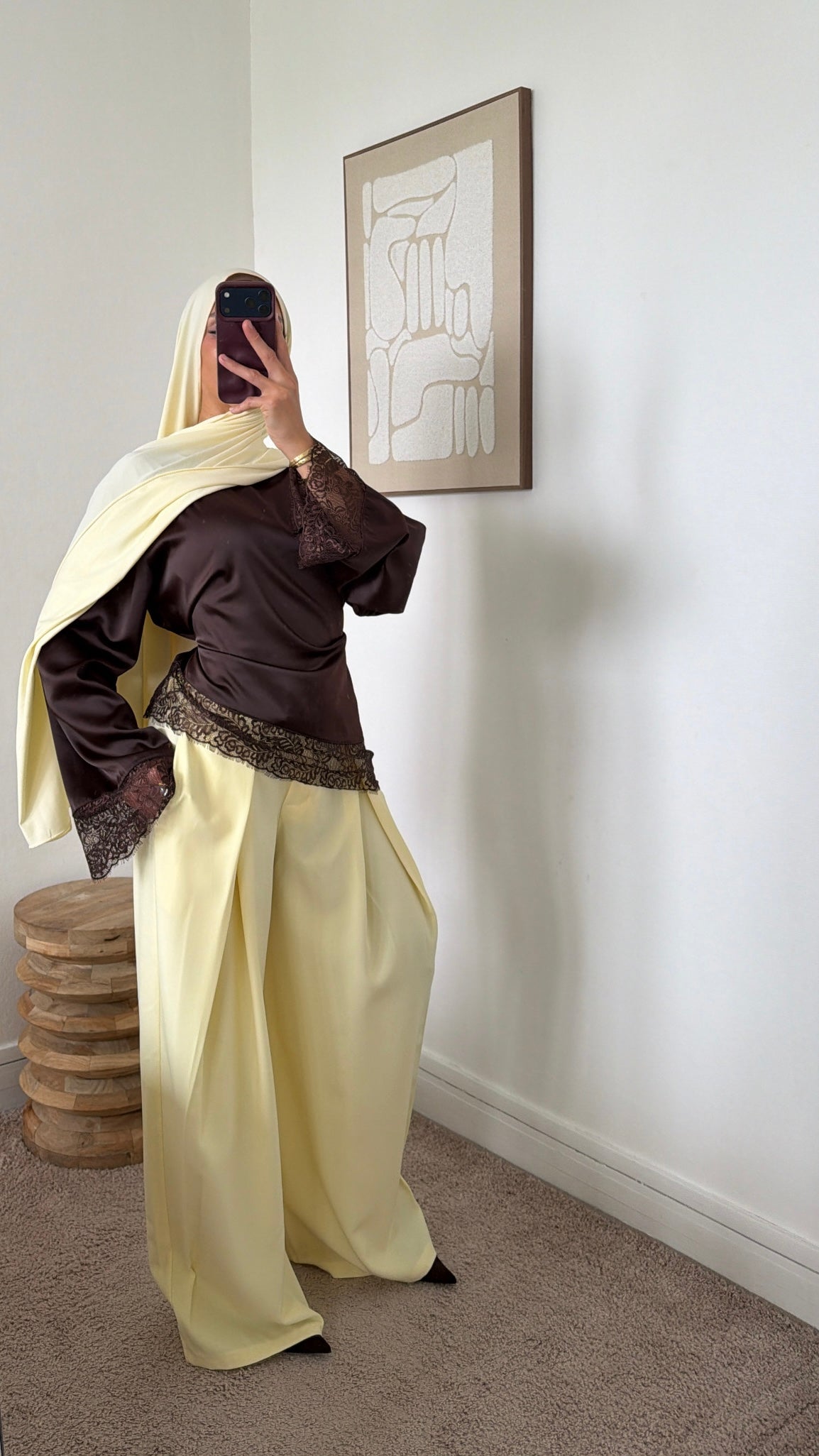 Haut ajustable satinée