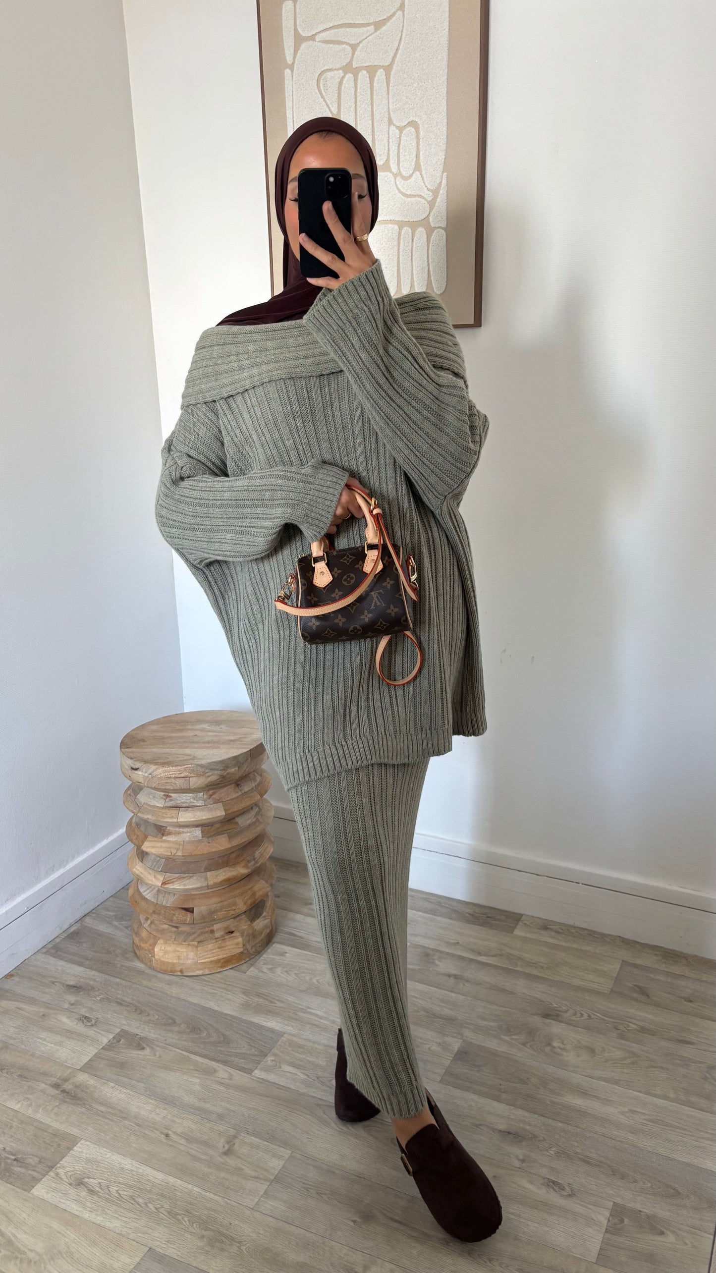 Ensemble jupe col bateau