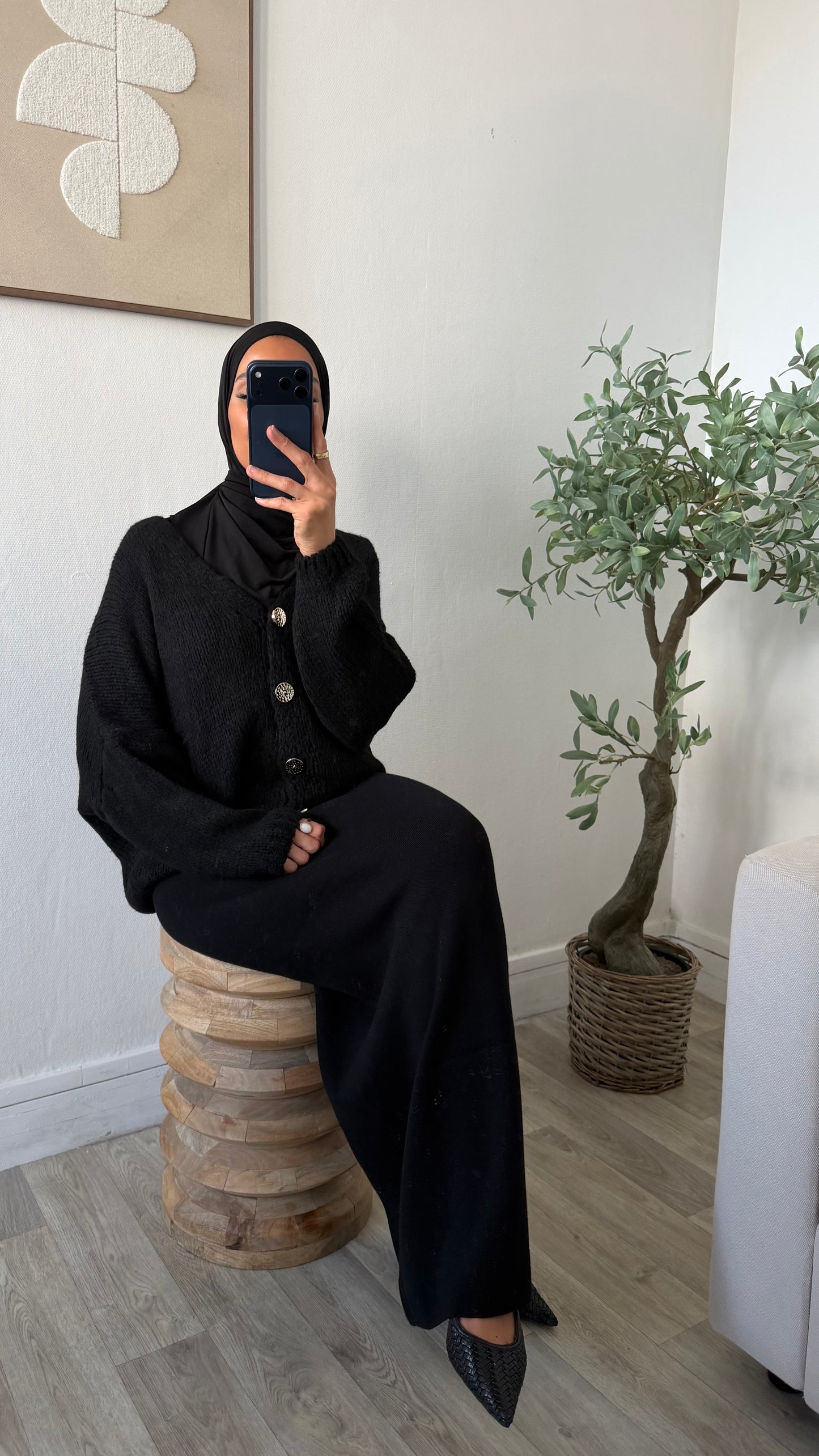 Gilet à bouton dorée