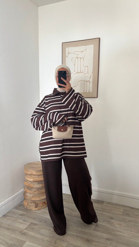 Ensemble à col molletonné