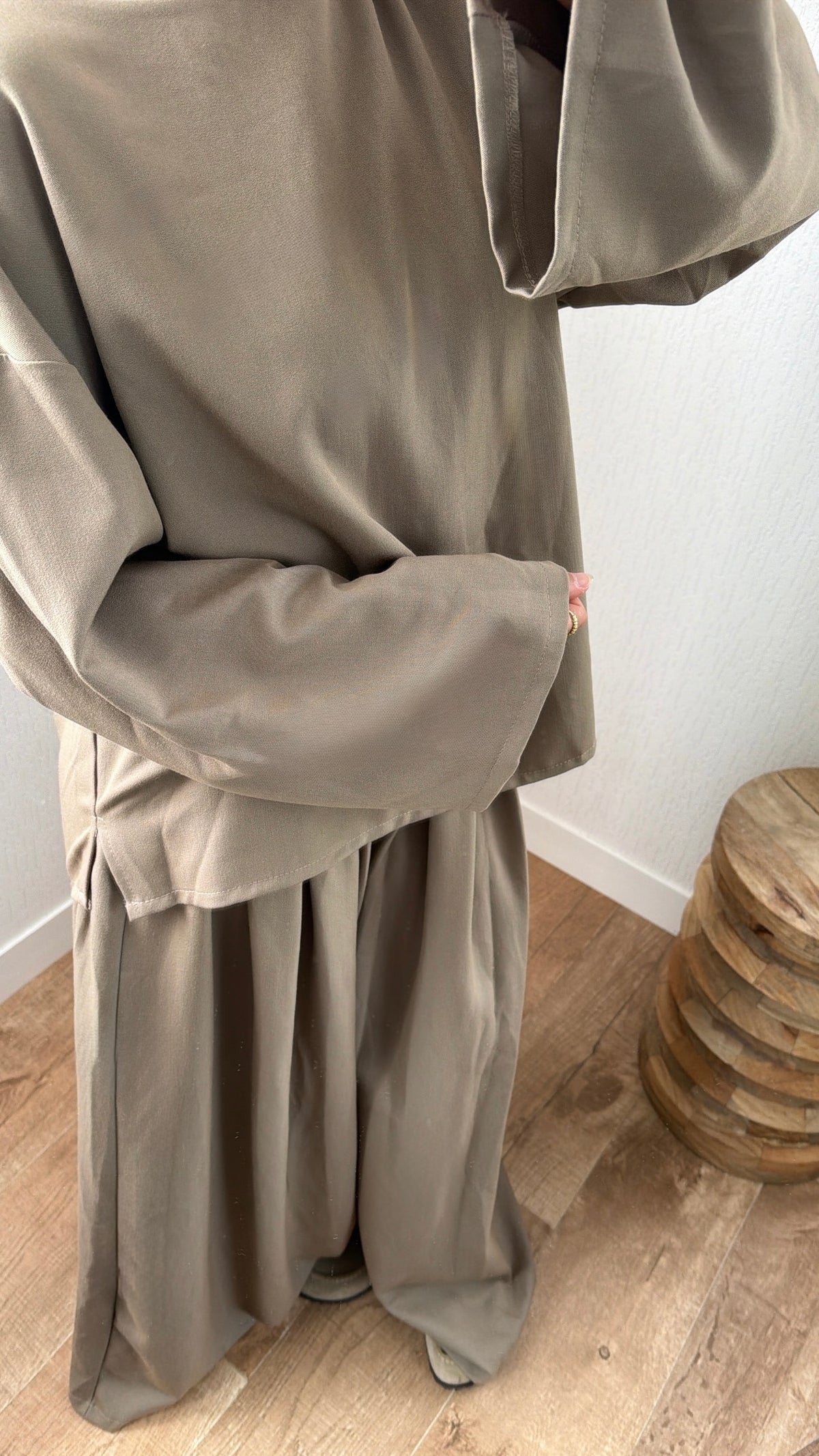 Ensemble pantalon ample structuré