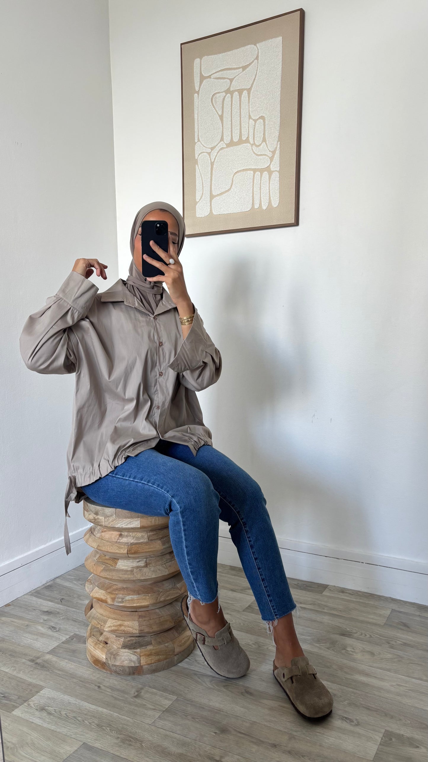 Chemise oversize avec dos plus long