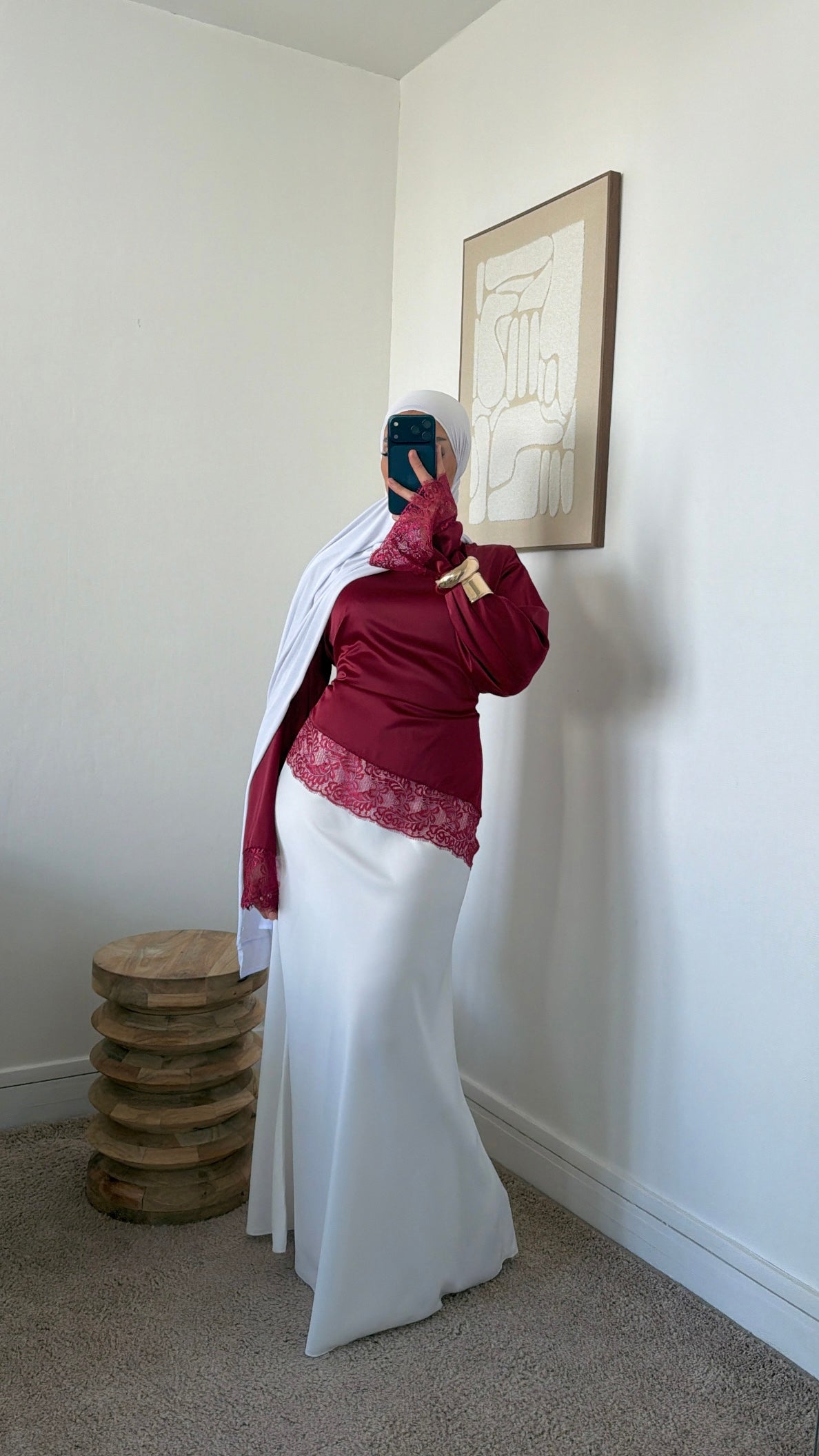 Haut ajustable satinée