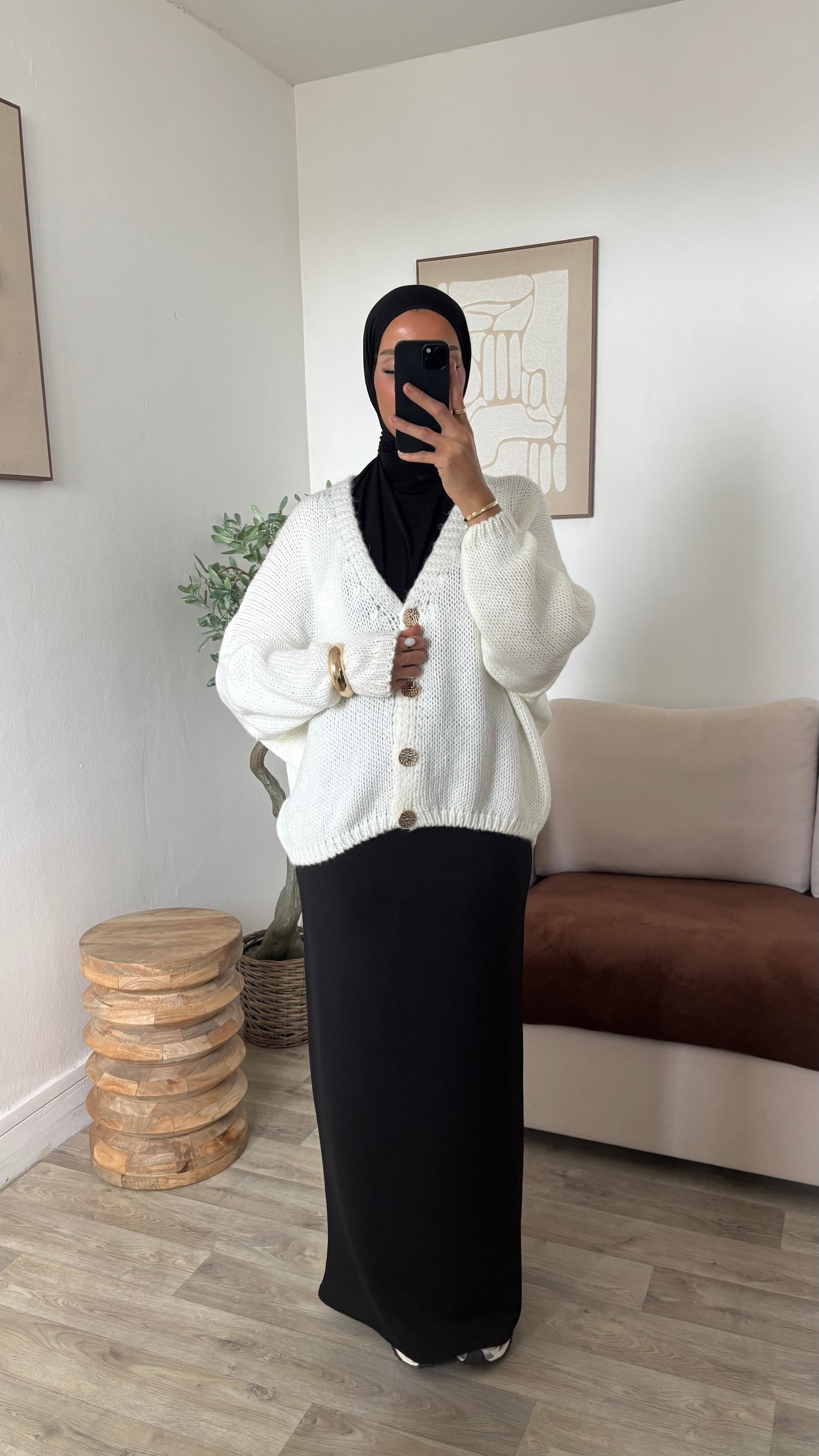 Gilet à bouton dorée