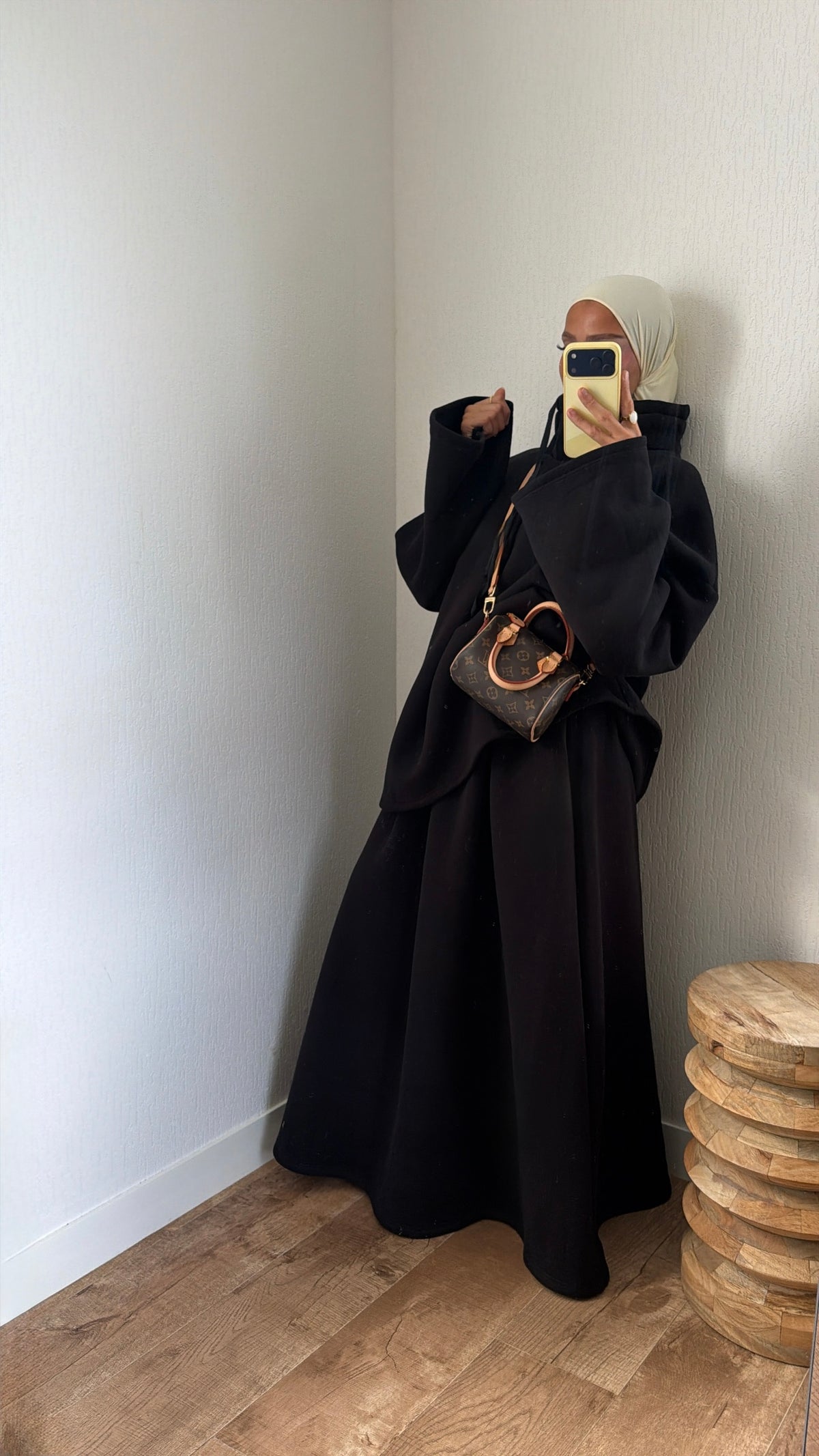 Ensemble jupe molletonné à poches