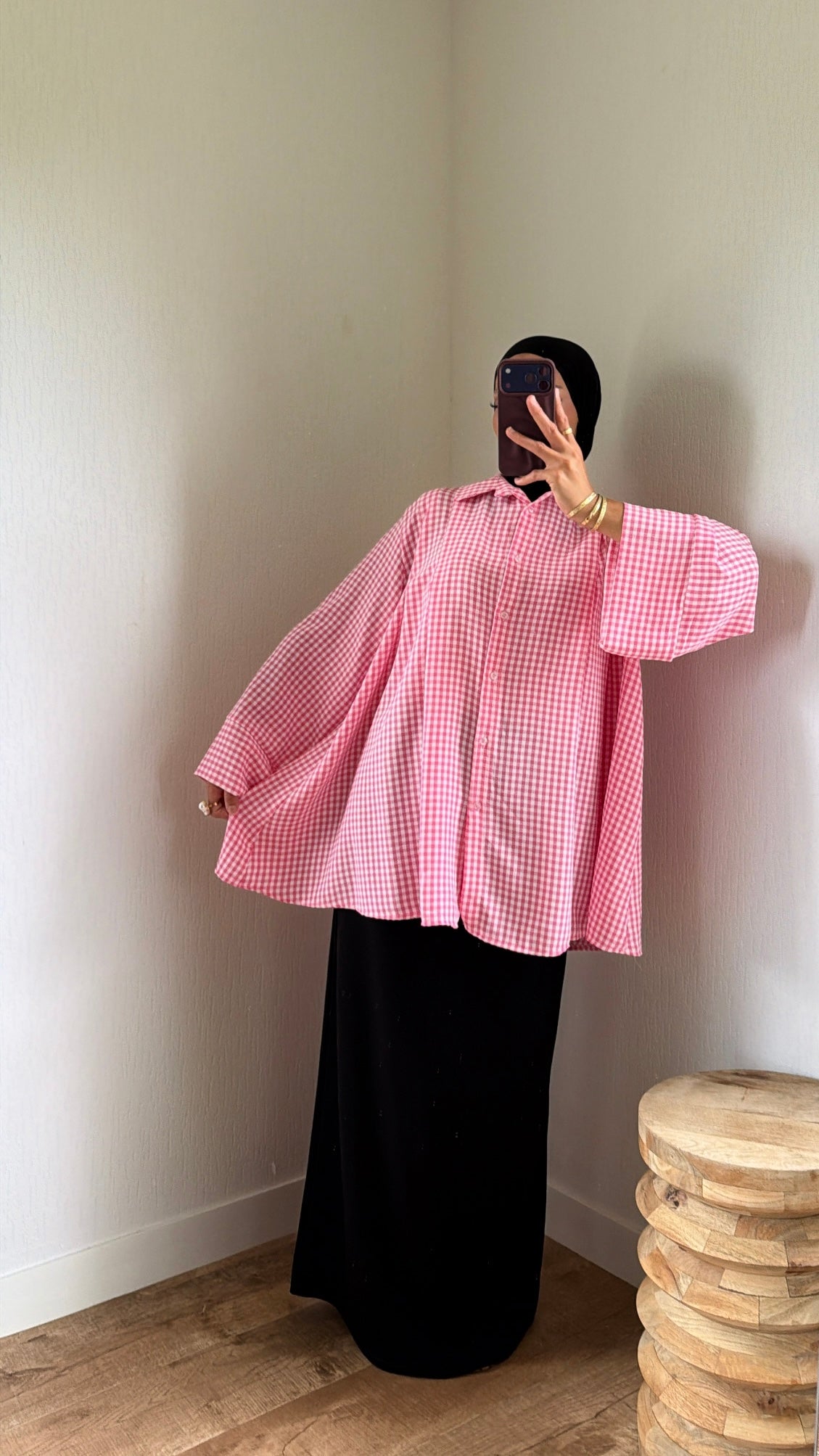 Chemise ample carreaux