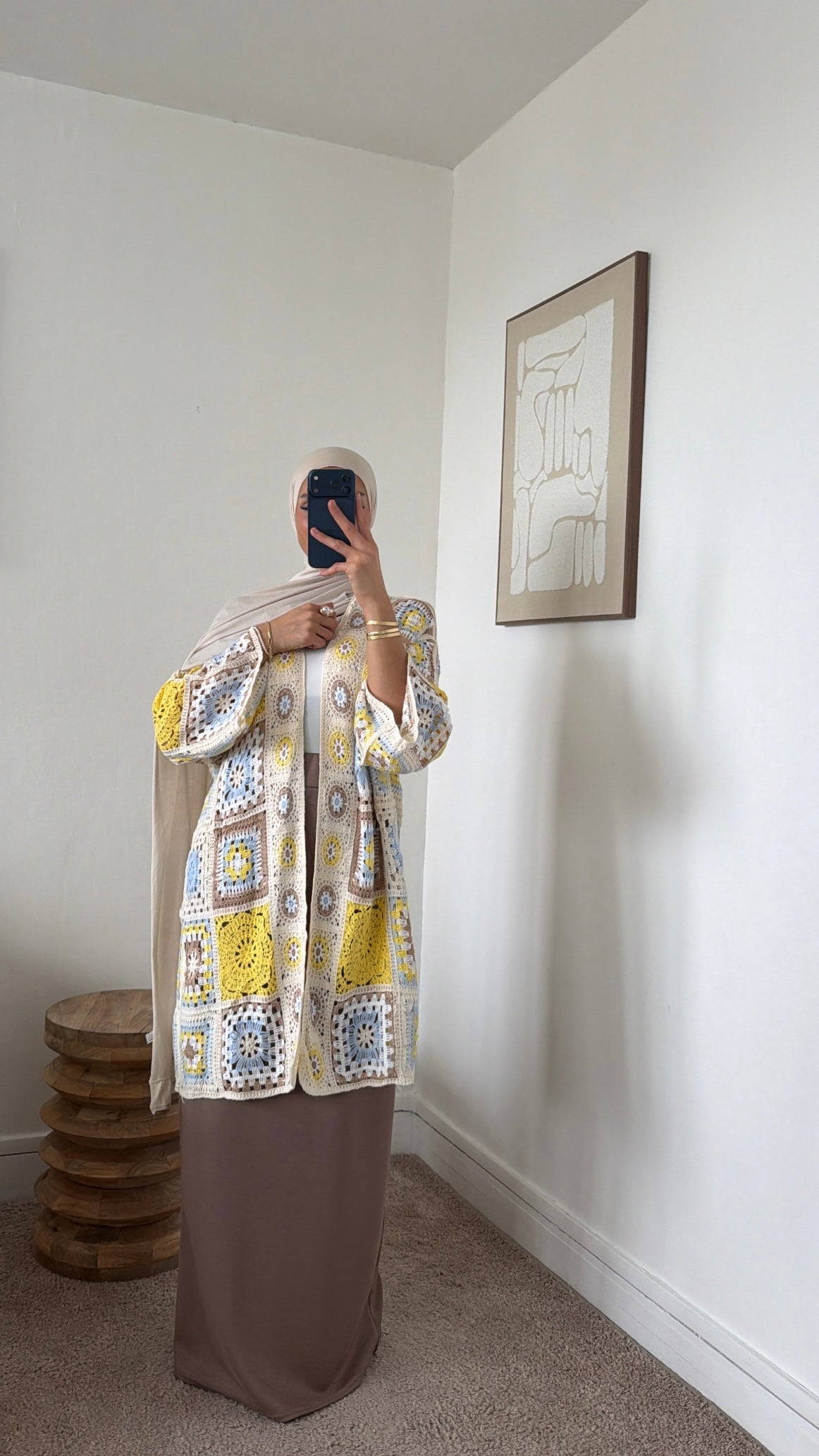 Gilet long en crochet