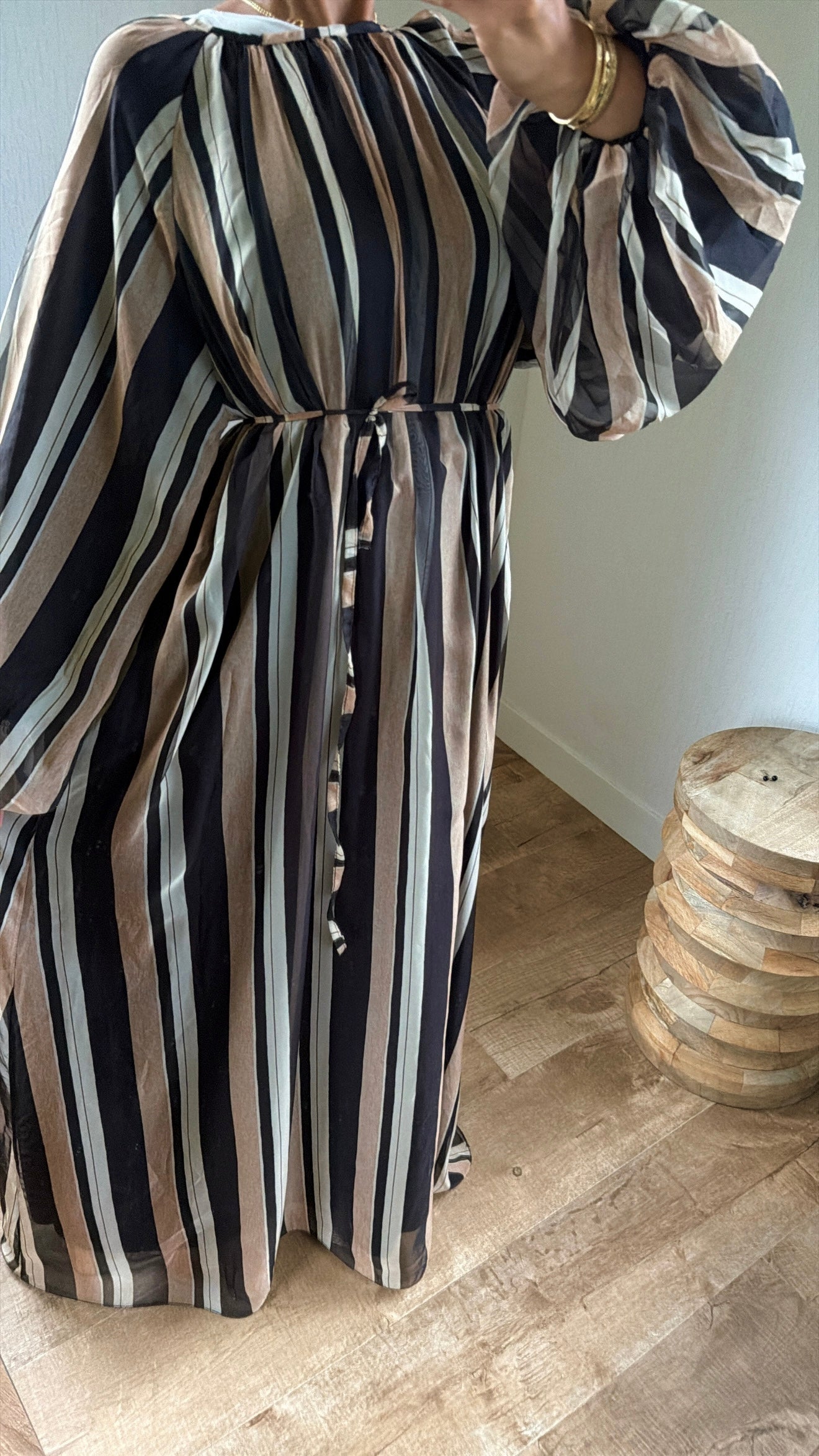 Robe doublée tricolore