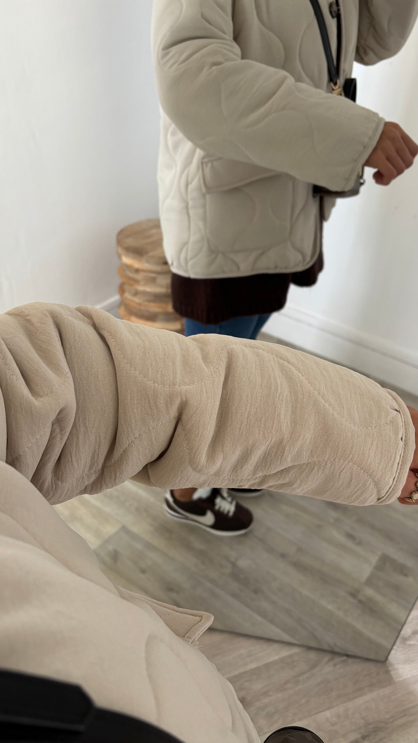 Veste matelassé col velours