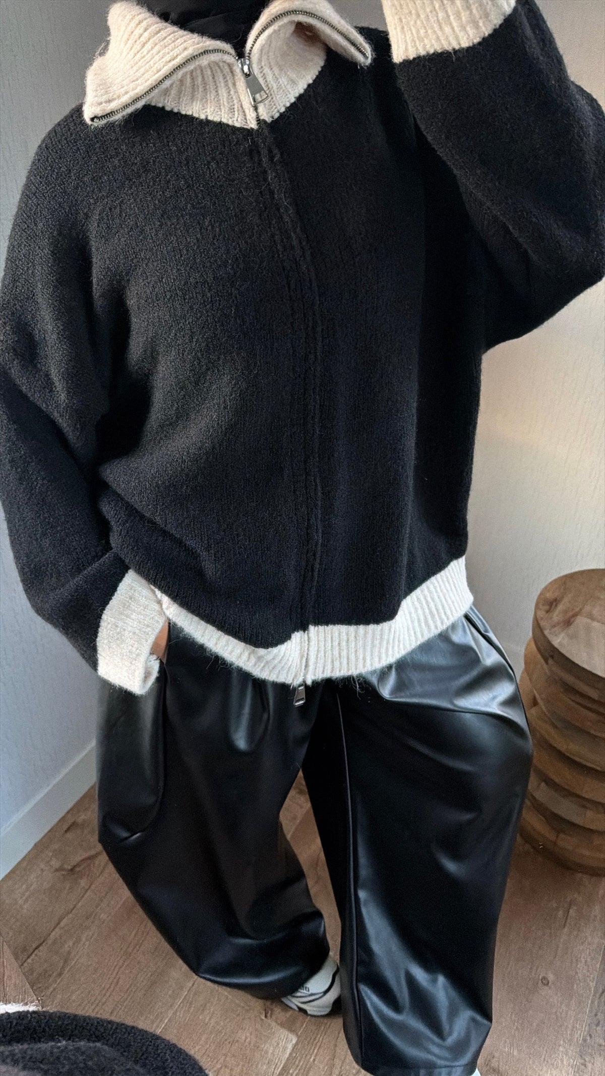Pantalon ballon simili cuir