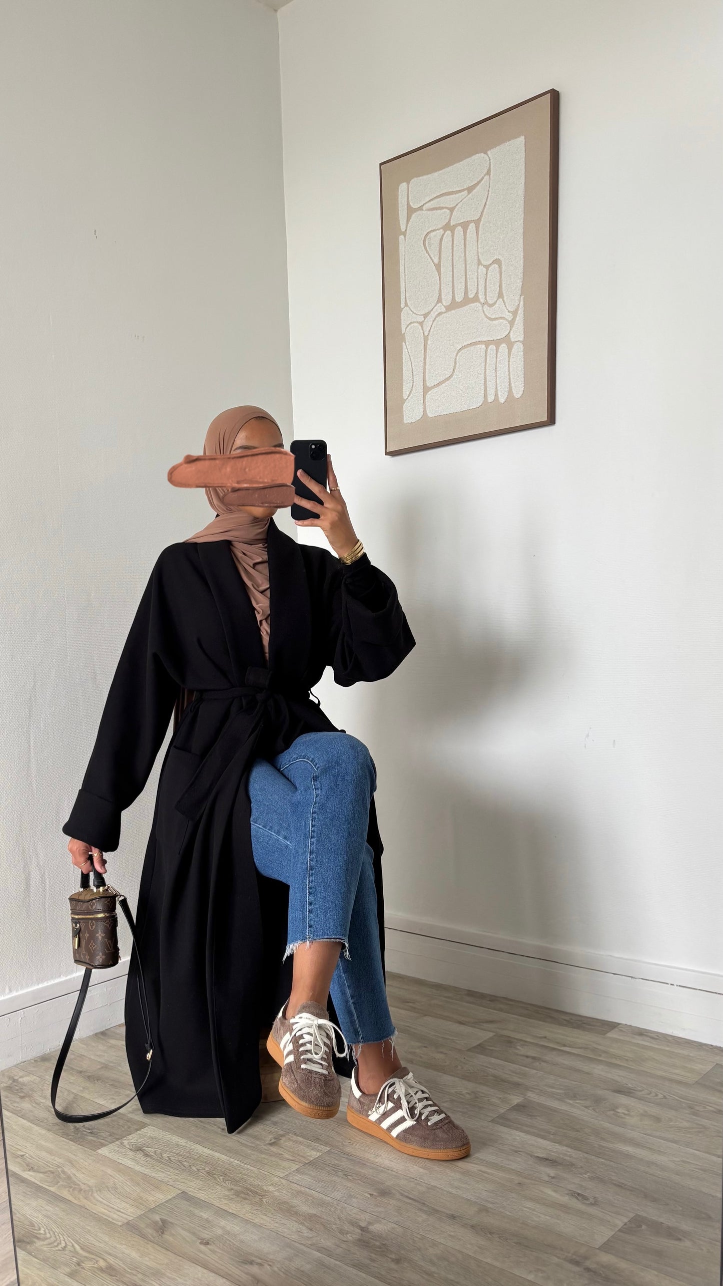 Manteau à manches ourlées