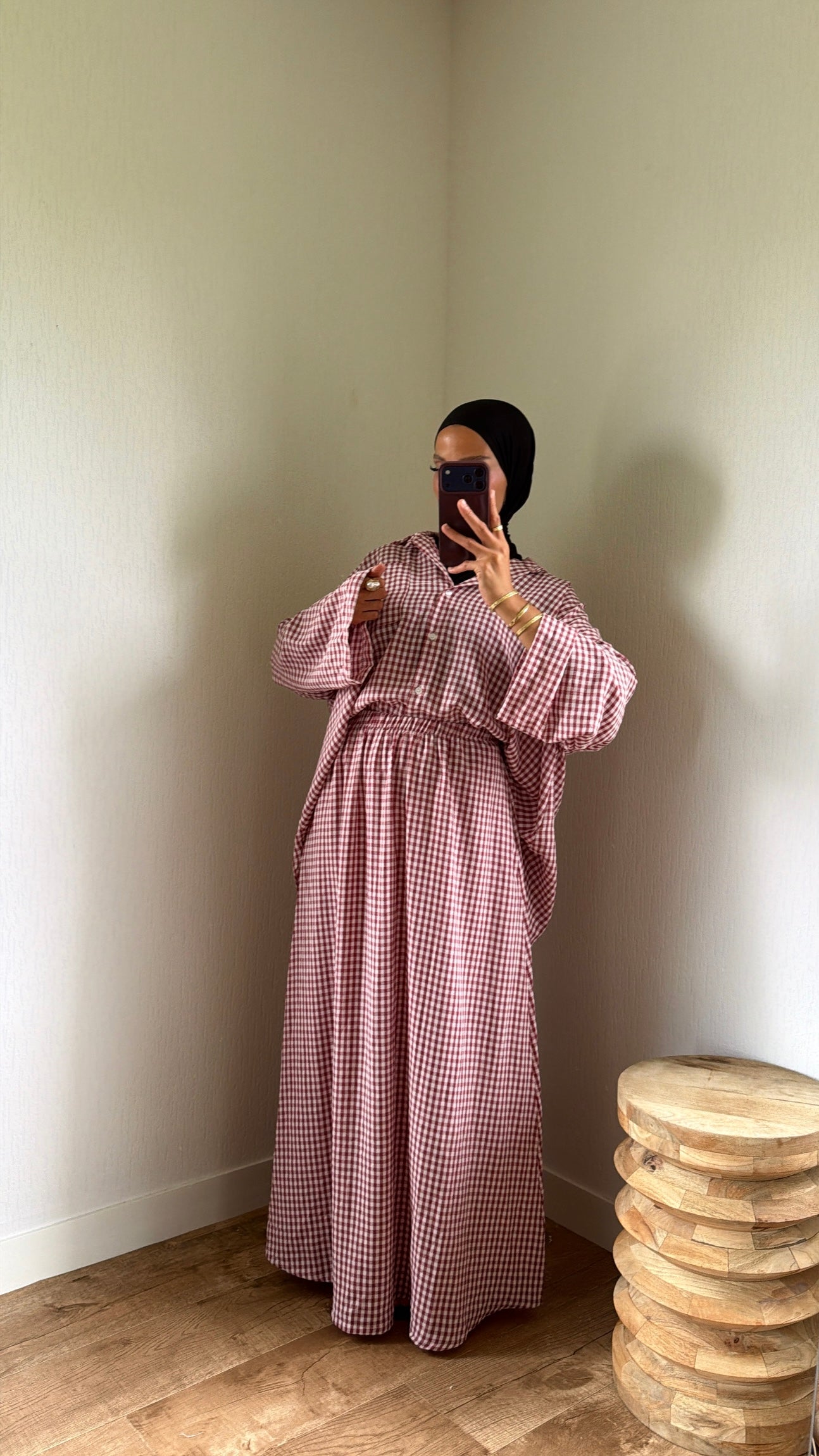 Ensemble jupe chemise ample