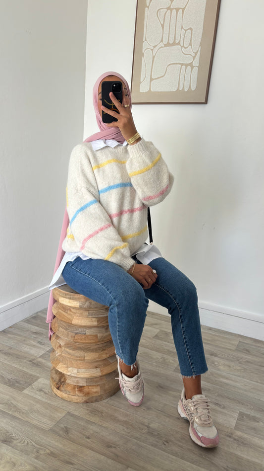 Jeans décontracté taille haute mom fit