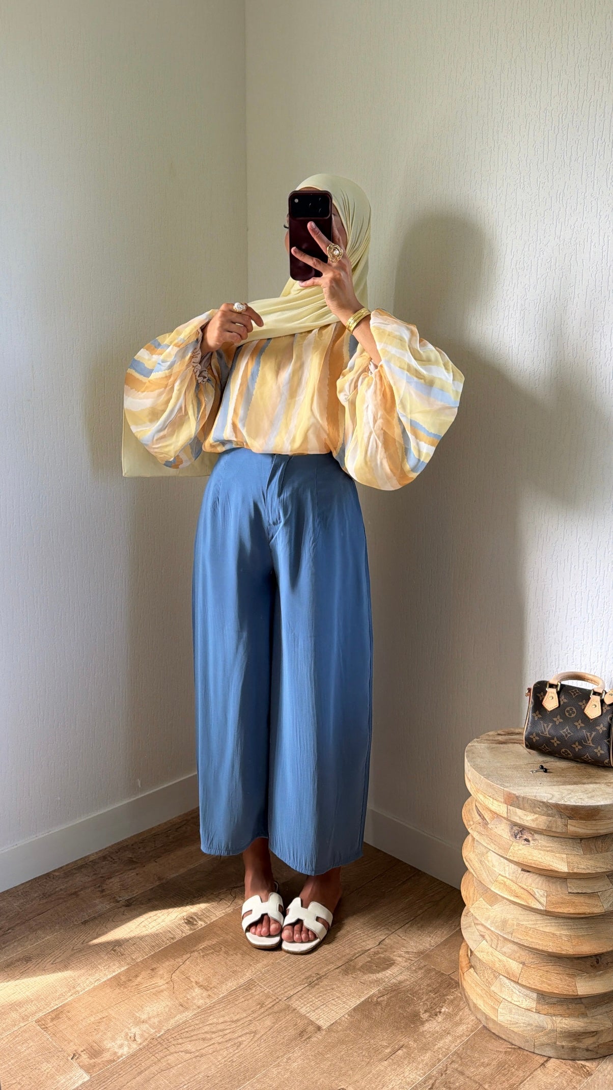 Pantalon fluide fermeture [élastique au dos]