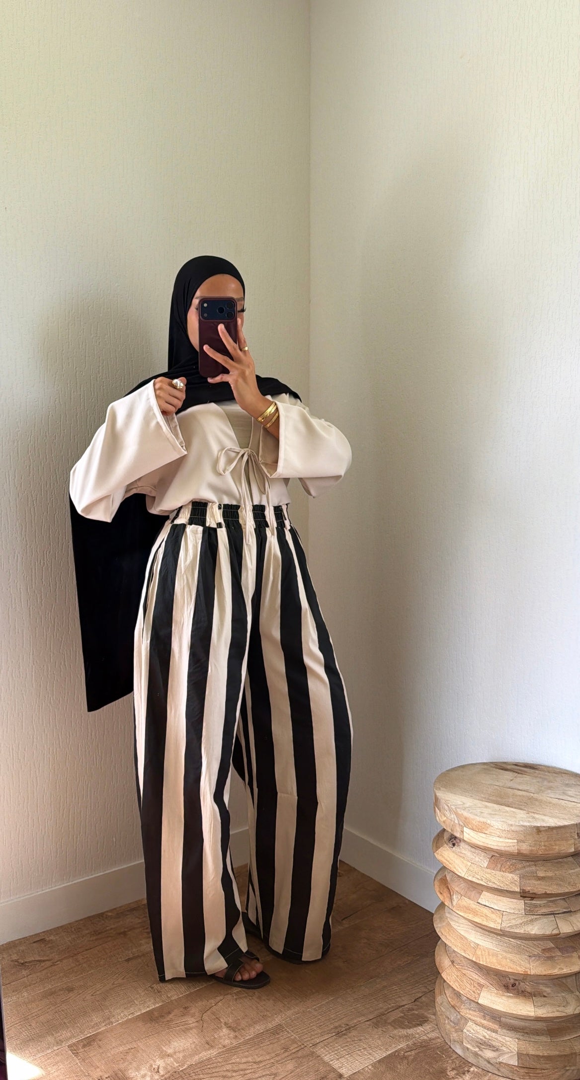 Pantalon rayée à poches