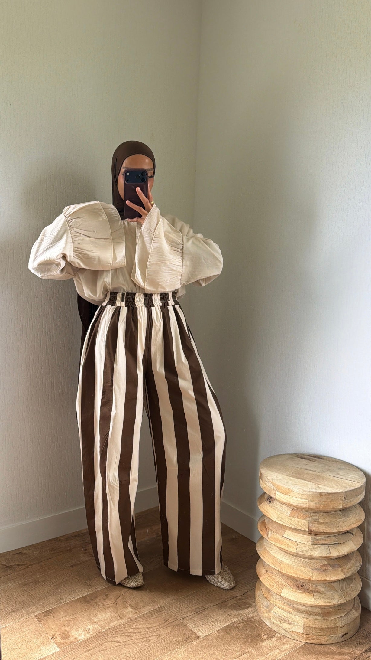 Pantalon rayée à poches