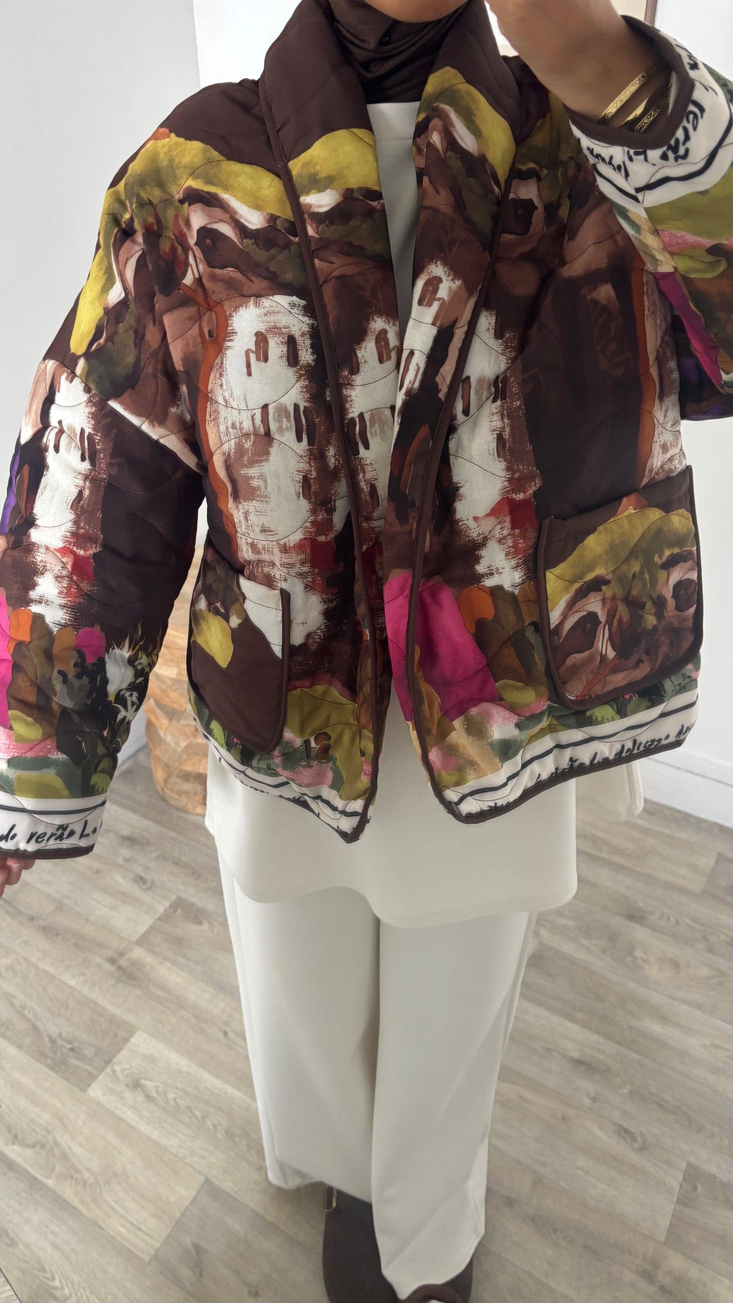 Veste matelassé à motifs