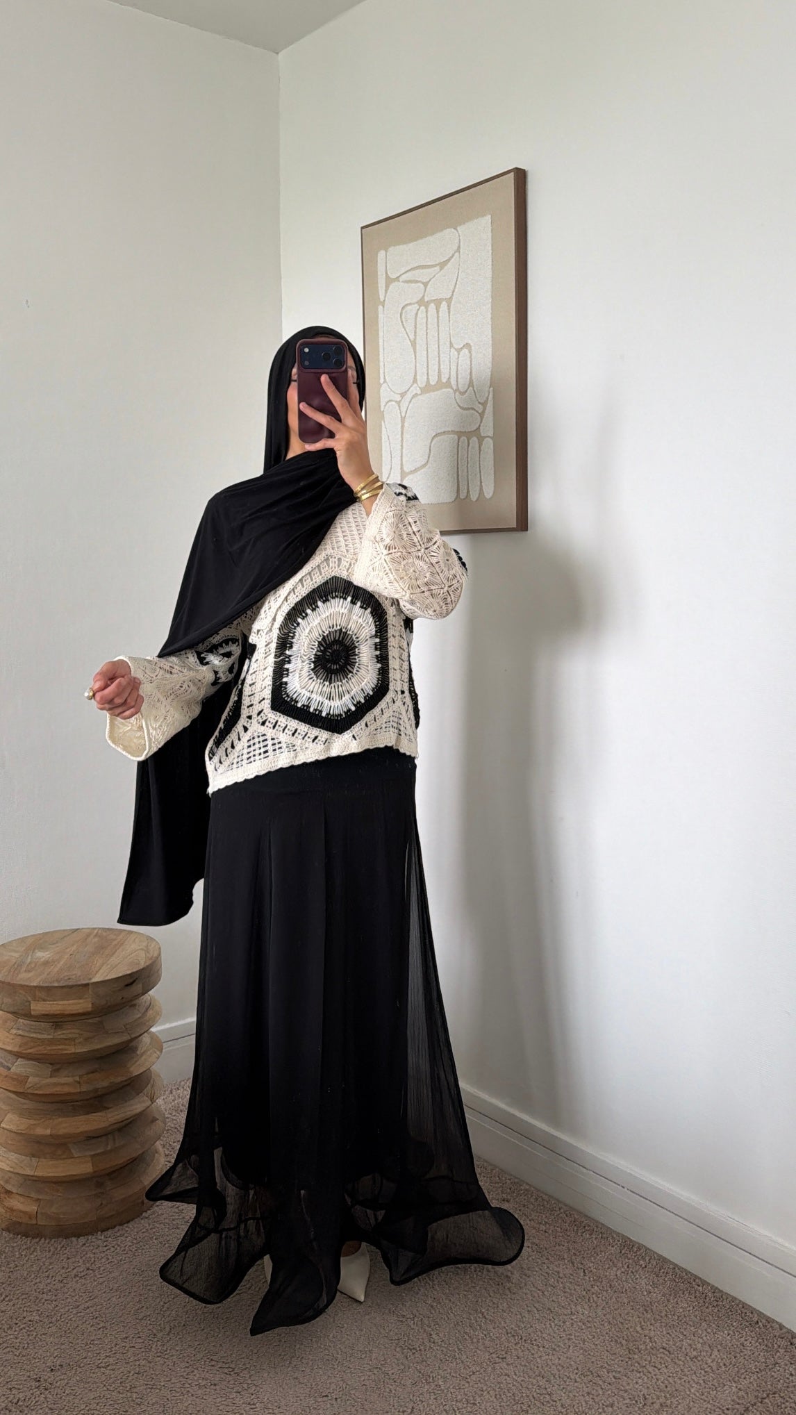 Pull en crochet coupe droite