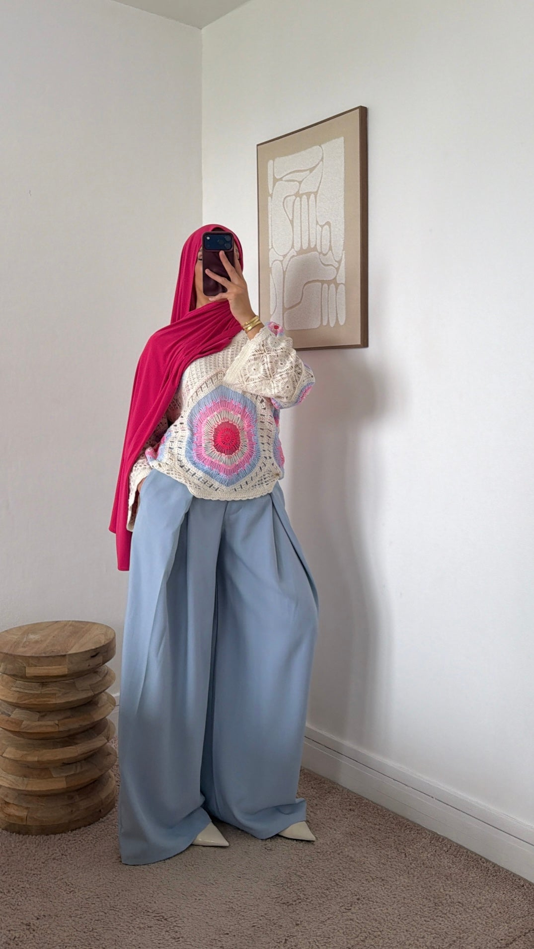 Pull en crochet coupe droite