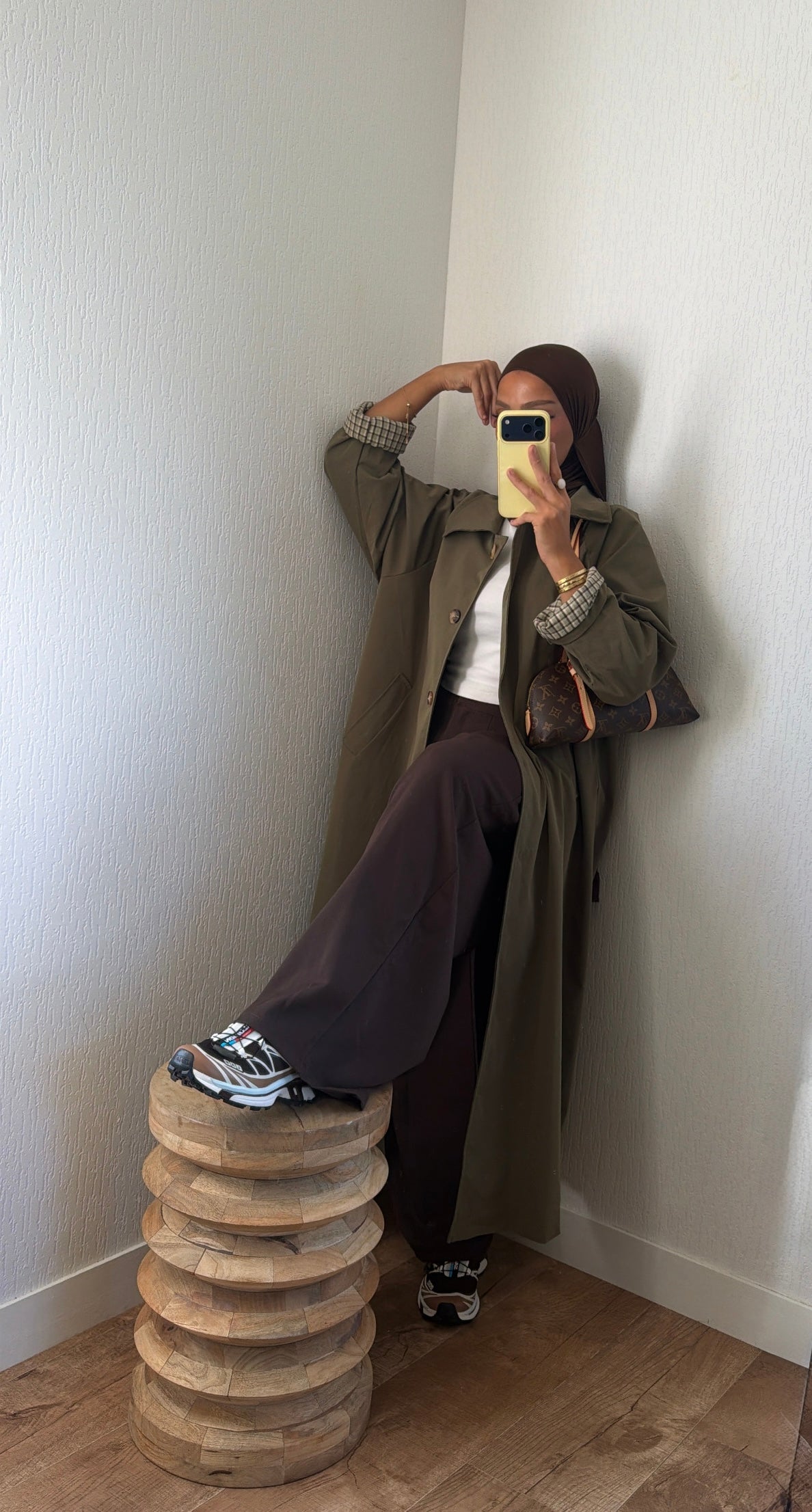 Manteau poignets retournables