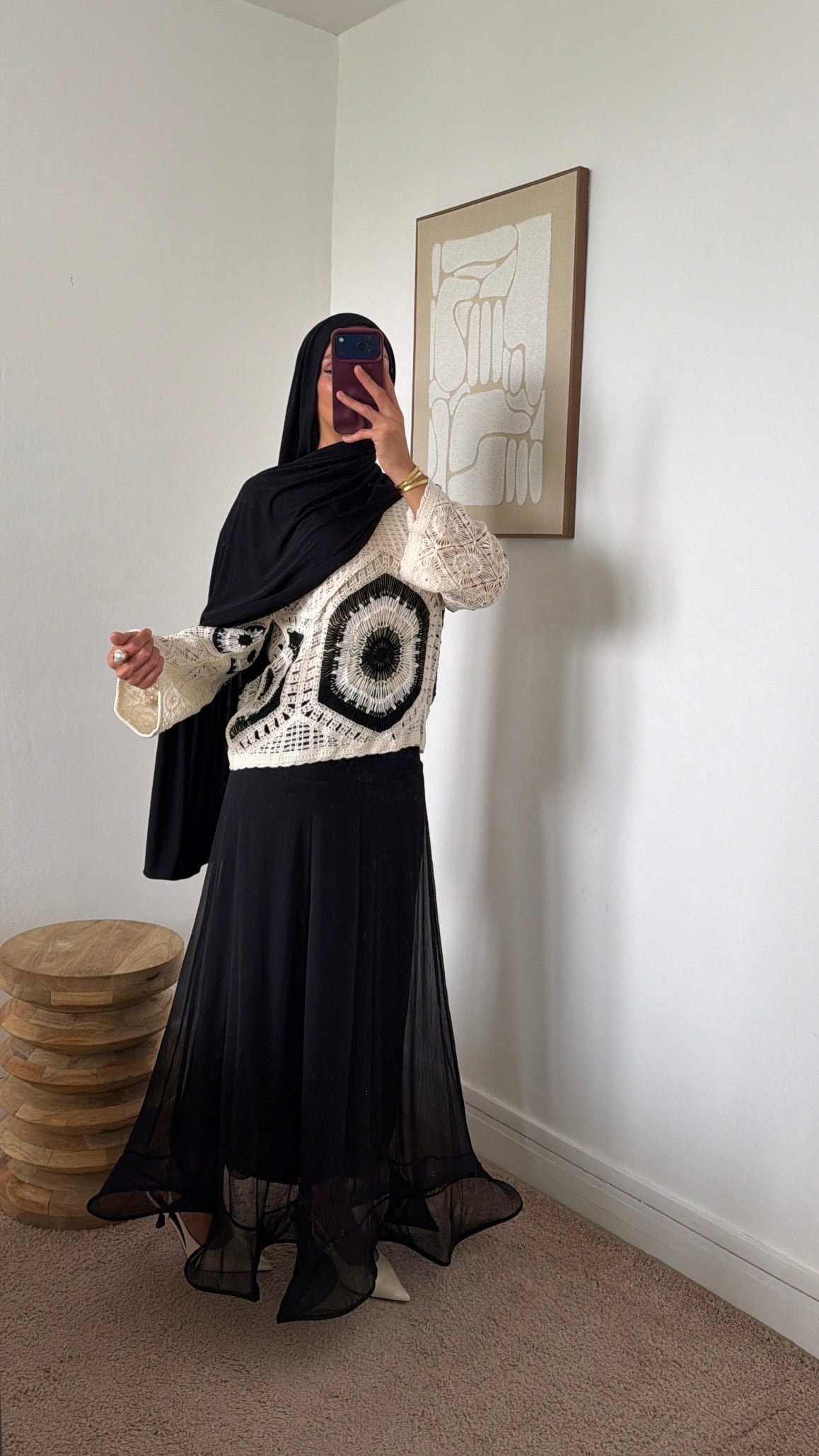 Pull en crochet coupe droite