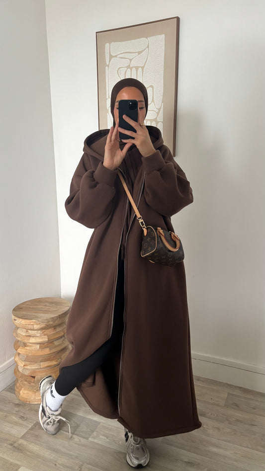 Long sweat à fermeture