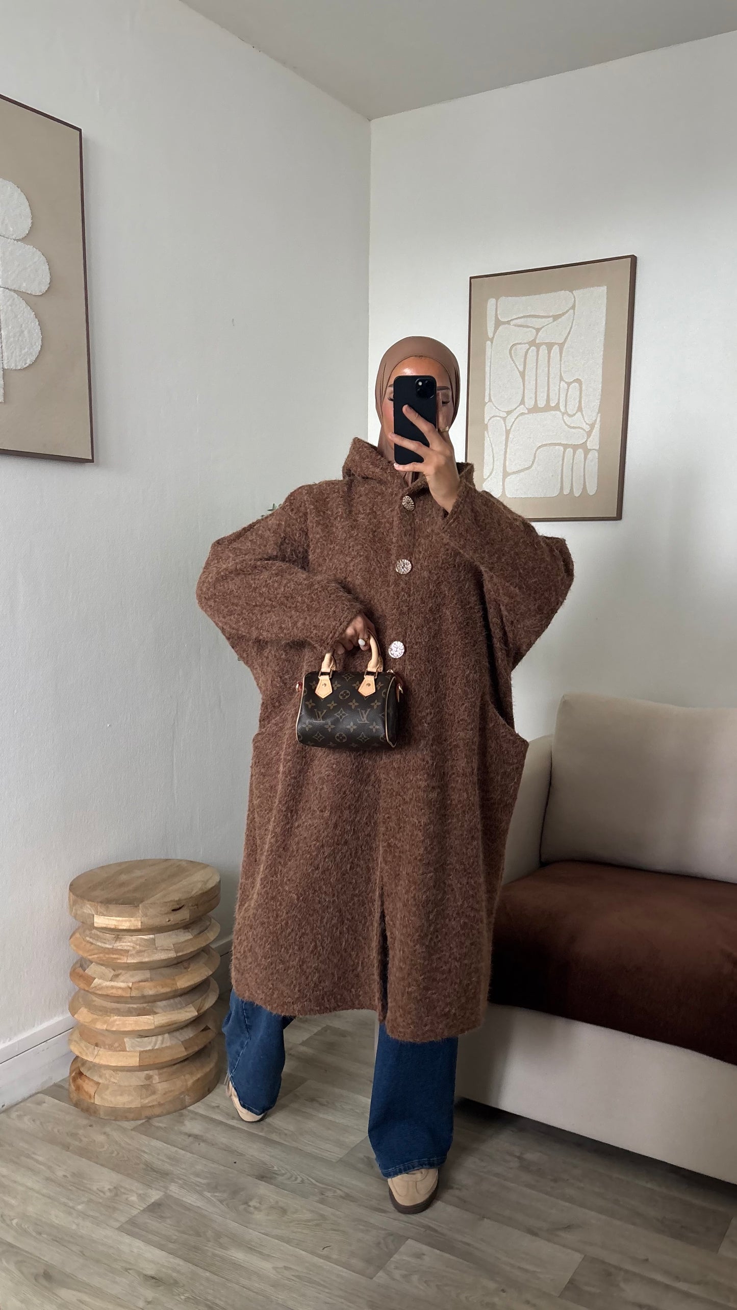 Manteau gilet à capuche